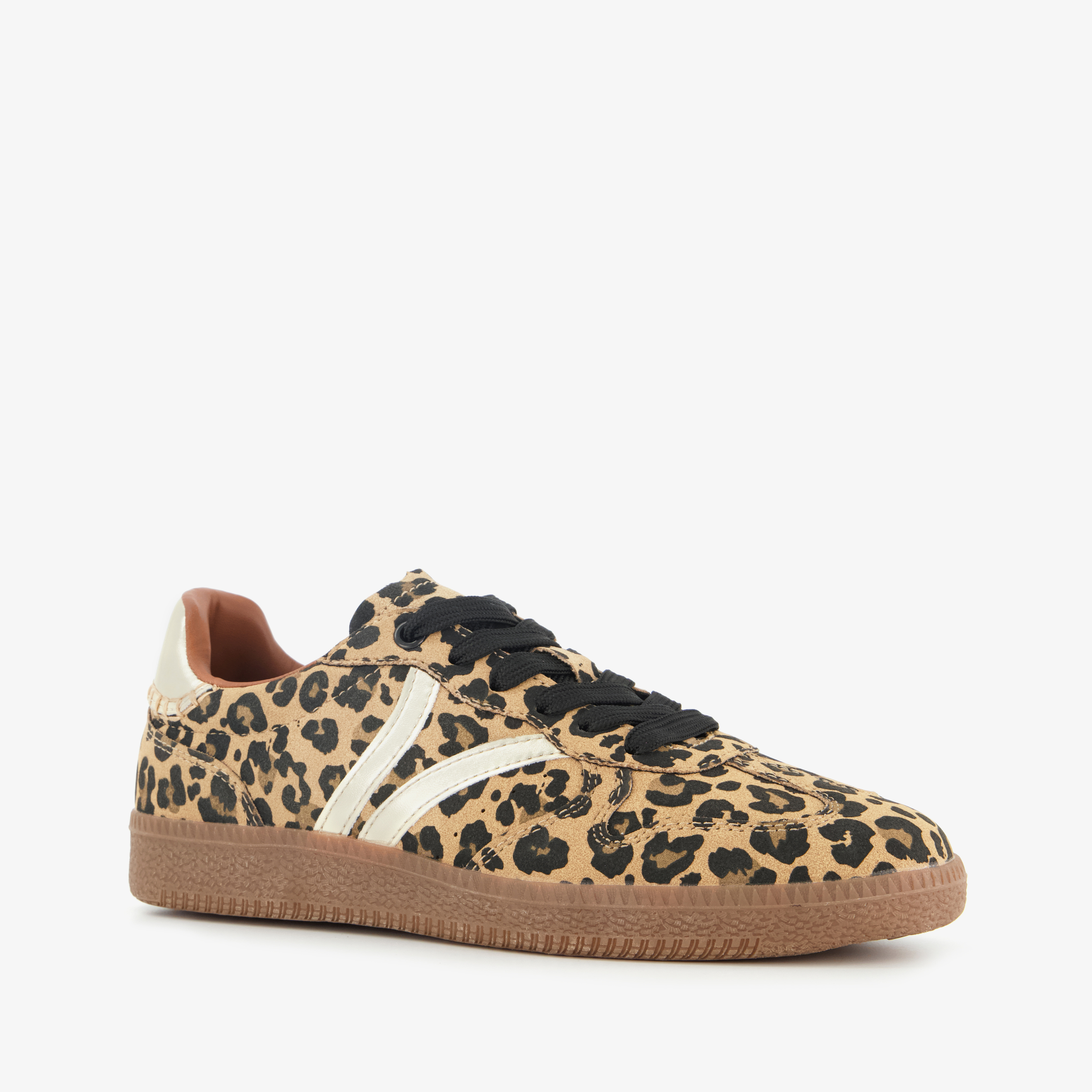 Blue Box bruine dames sneakers met luipaardprint