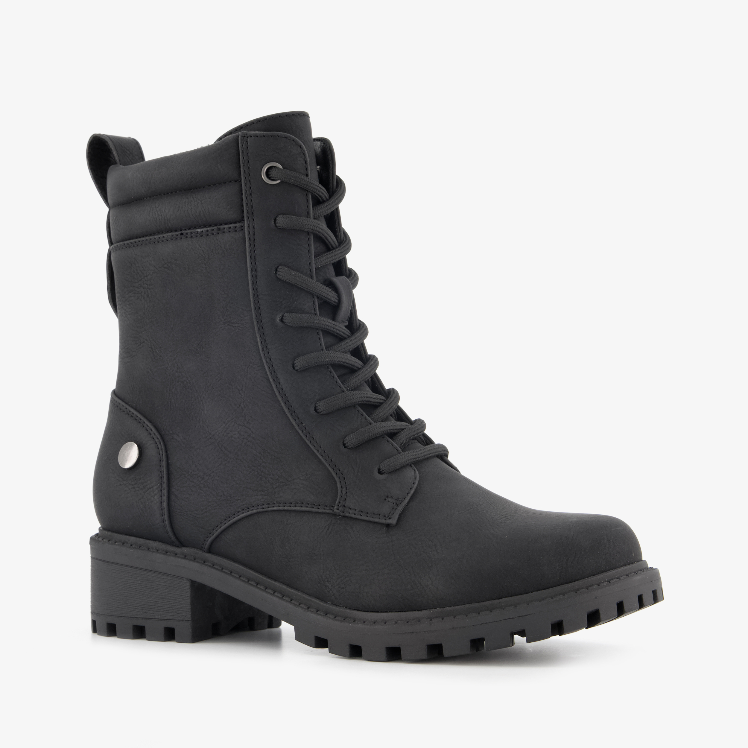 Blue Box dames veterboots zwart laarzen