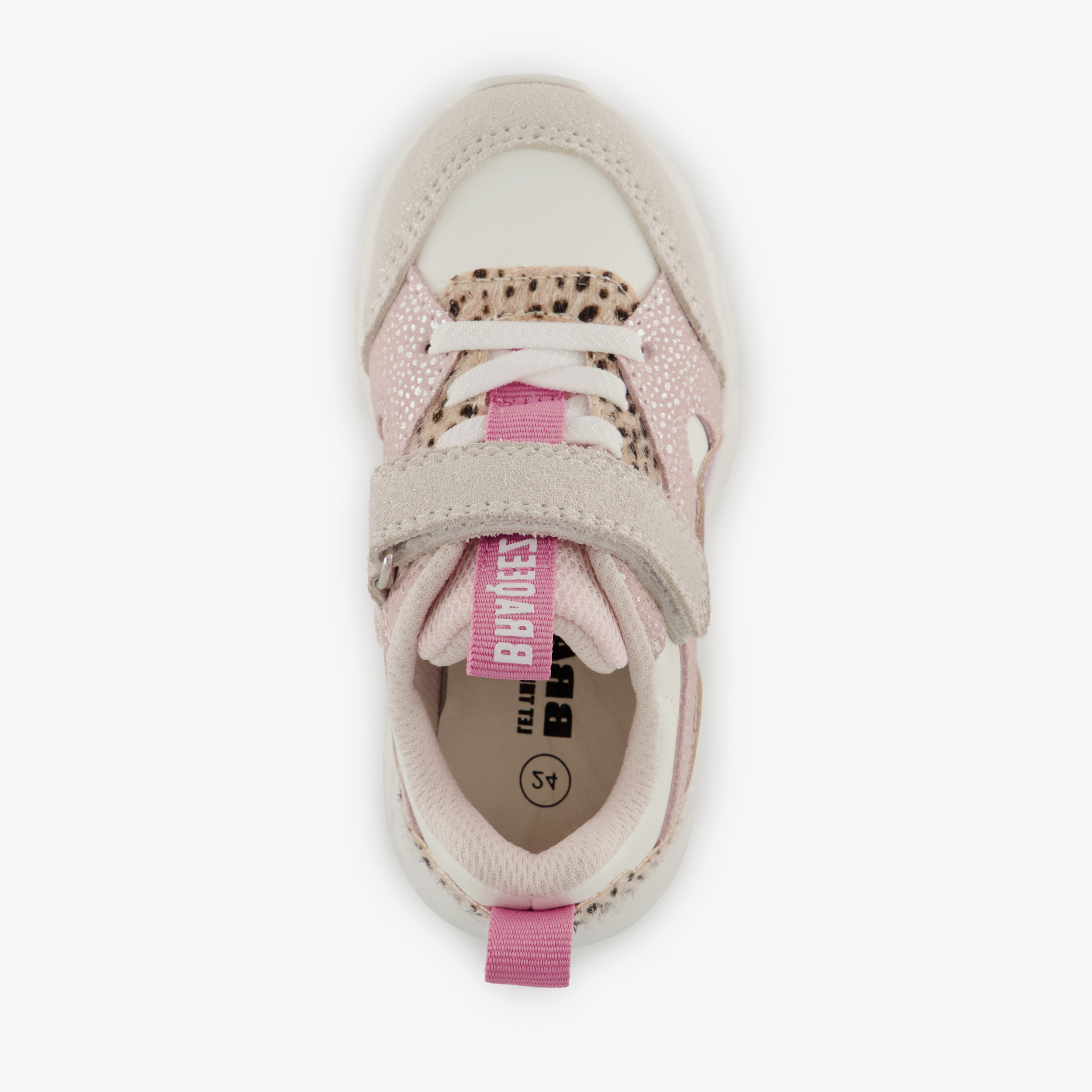 Braqeez leren meisjes sneakers roze – foto 4
