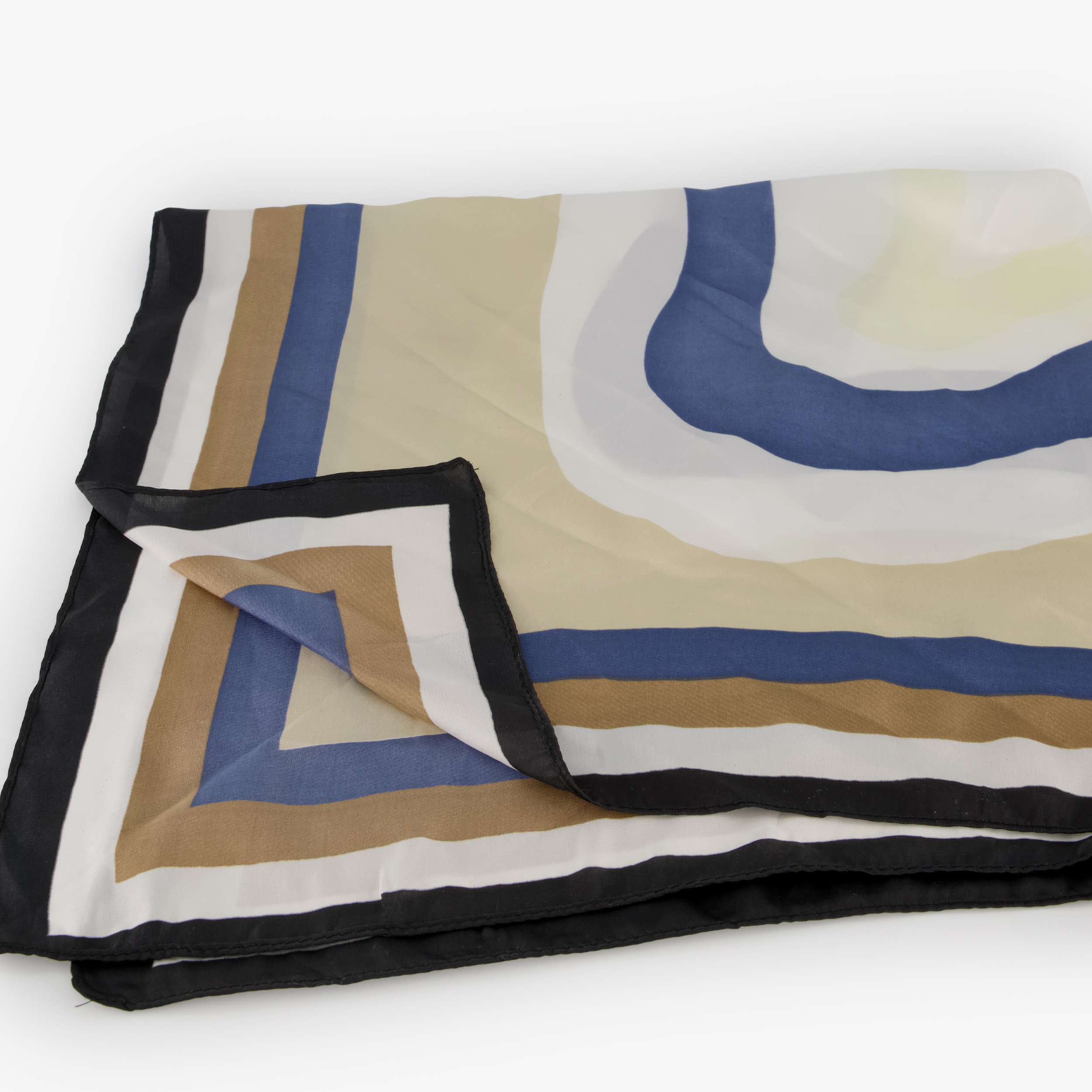 Dames sjaaltje met print beige blauw sjaals, mutsen & handschoenen – foto 2