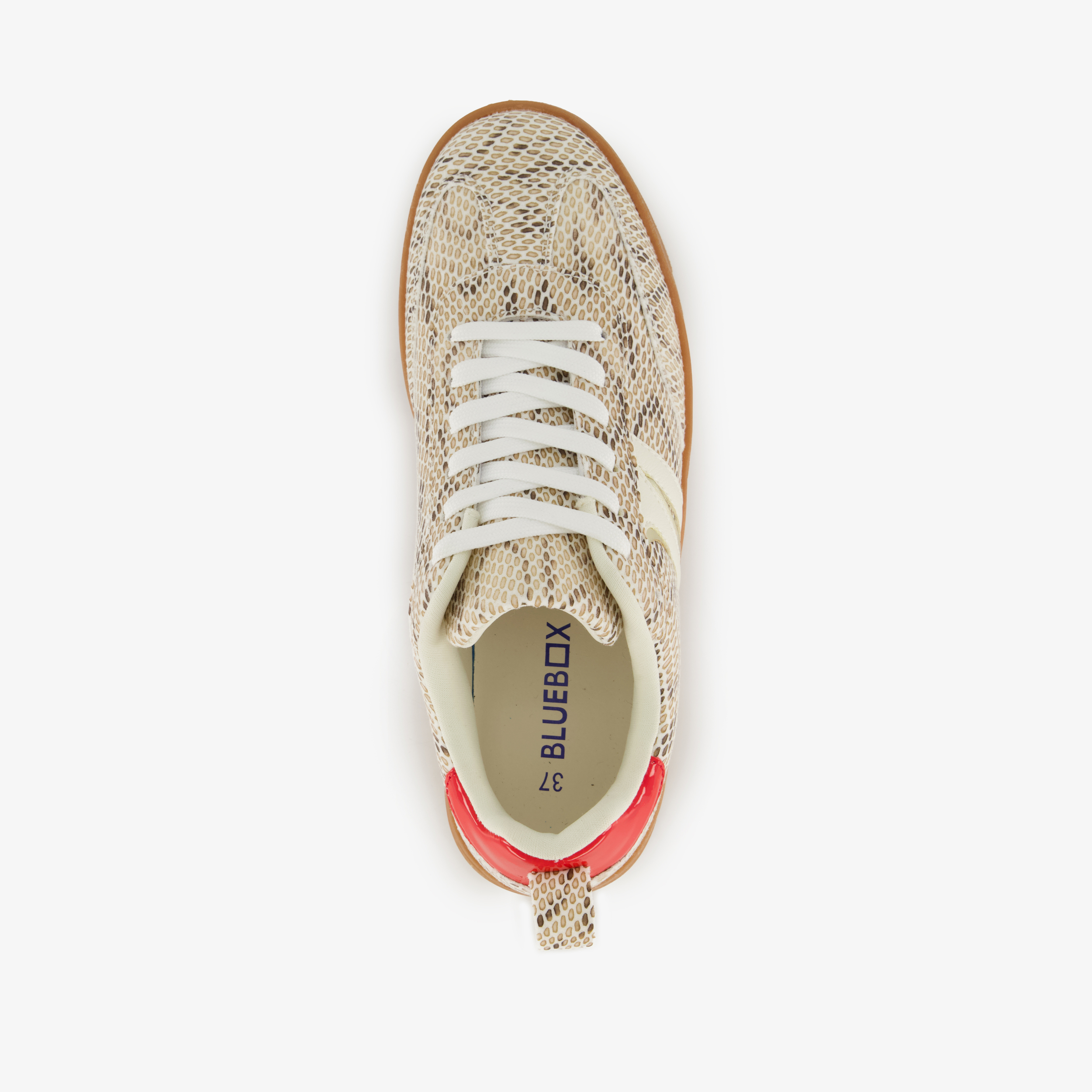 Blue Box dames sneakers met slangenprint – foto 4