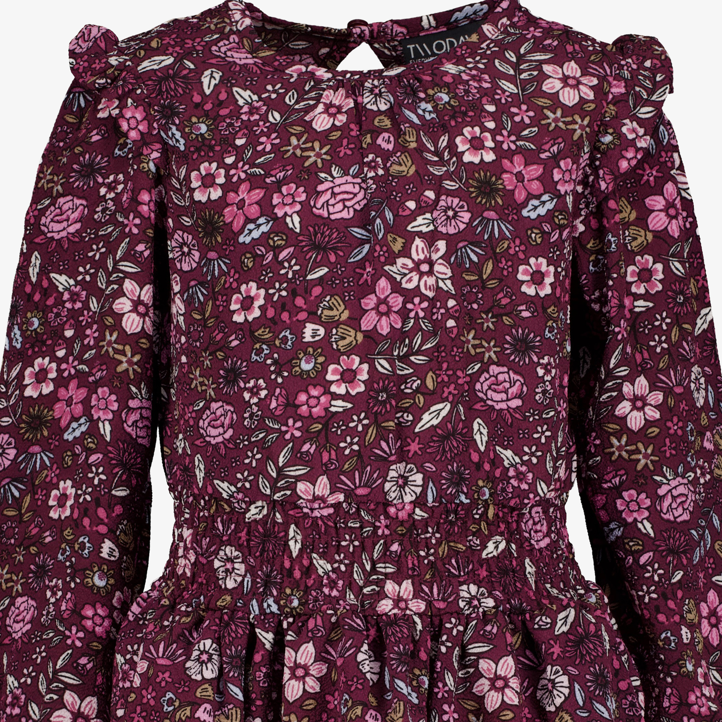 TwoDay meisjes jurk met ruches en bloemenprint paars jurken & rokken – foto 2
