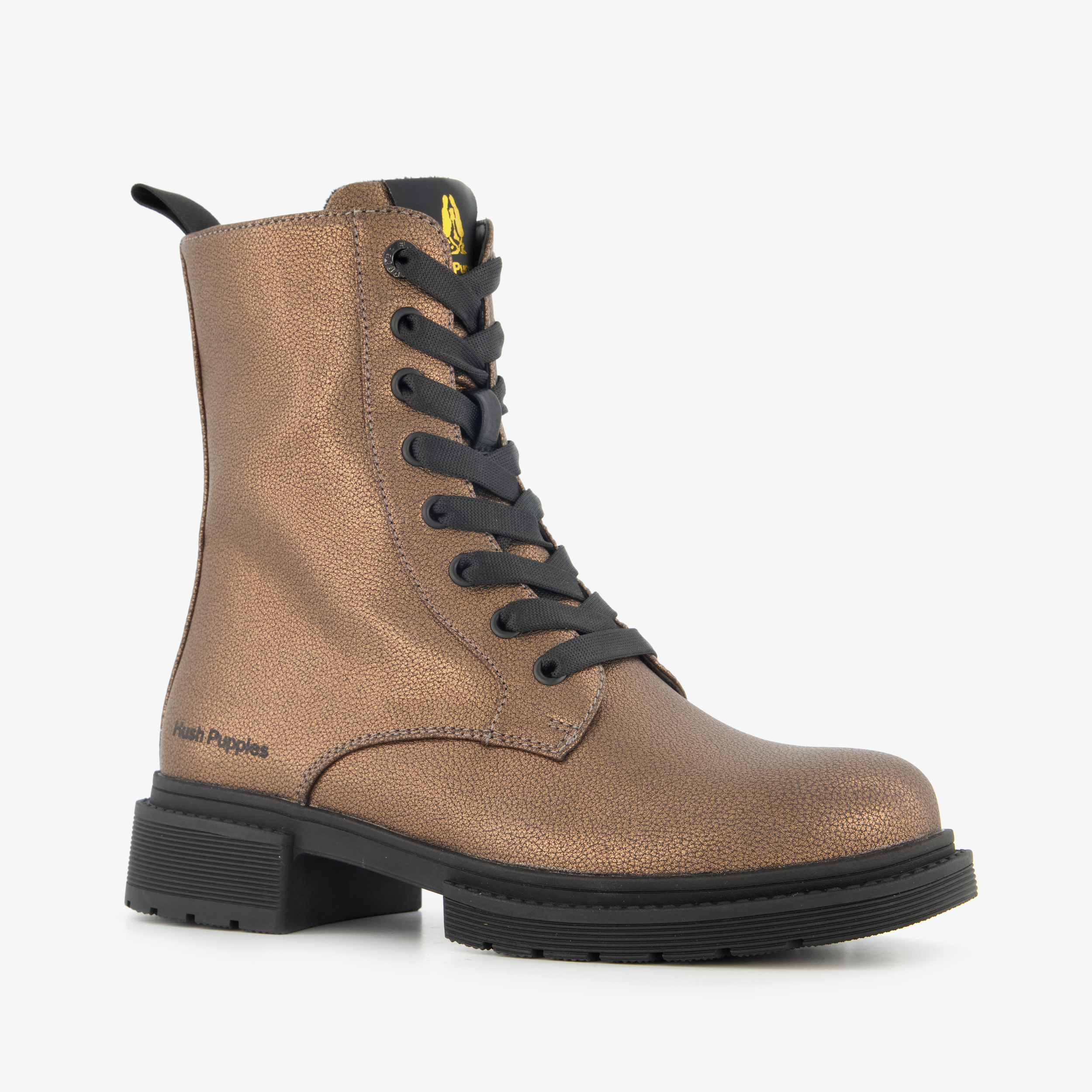 Hush Puppies dames veterboots brons laarzen