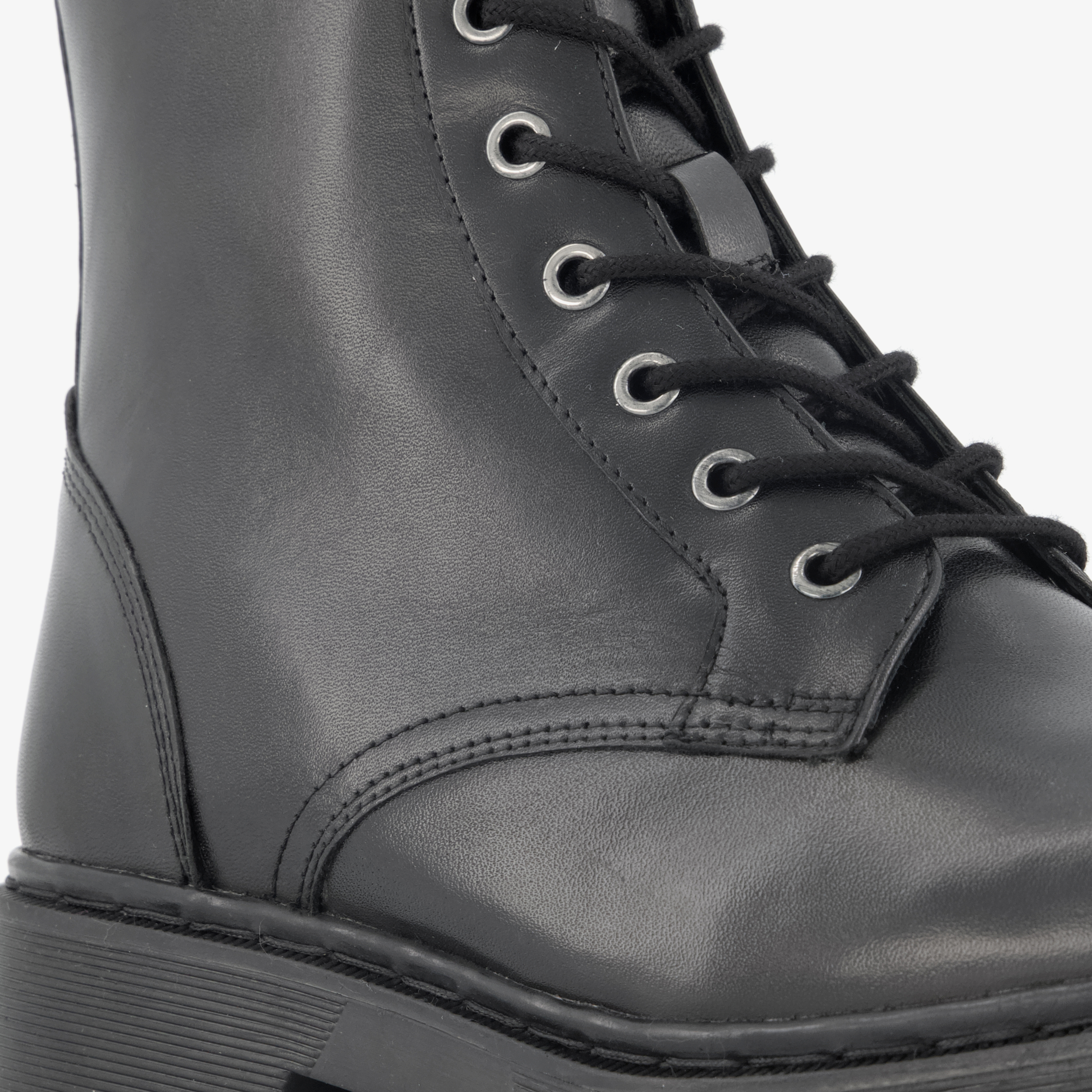 Harper leren dames veterboots zwart – foto 5