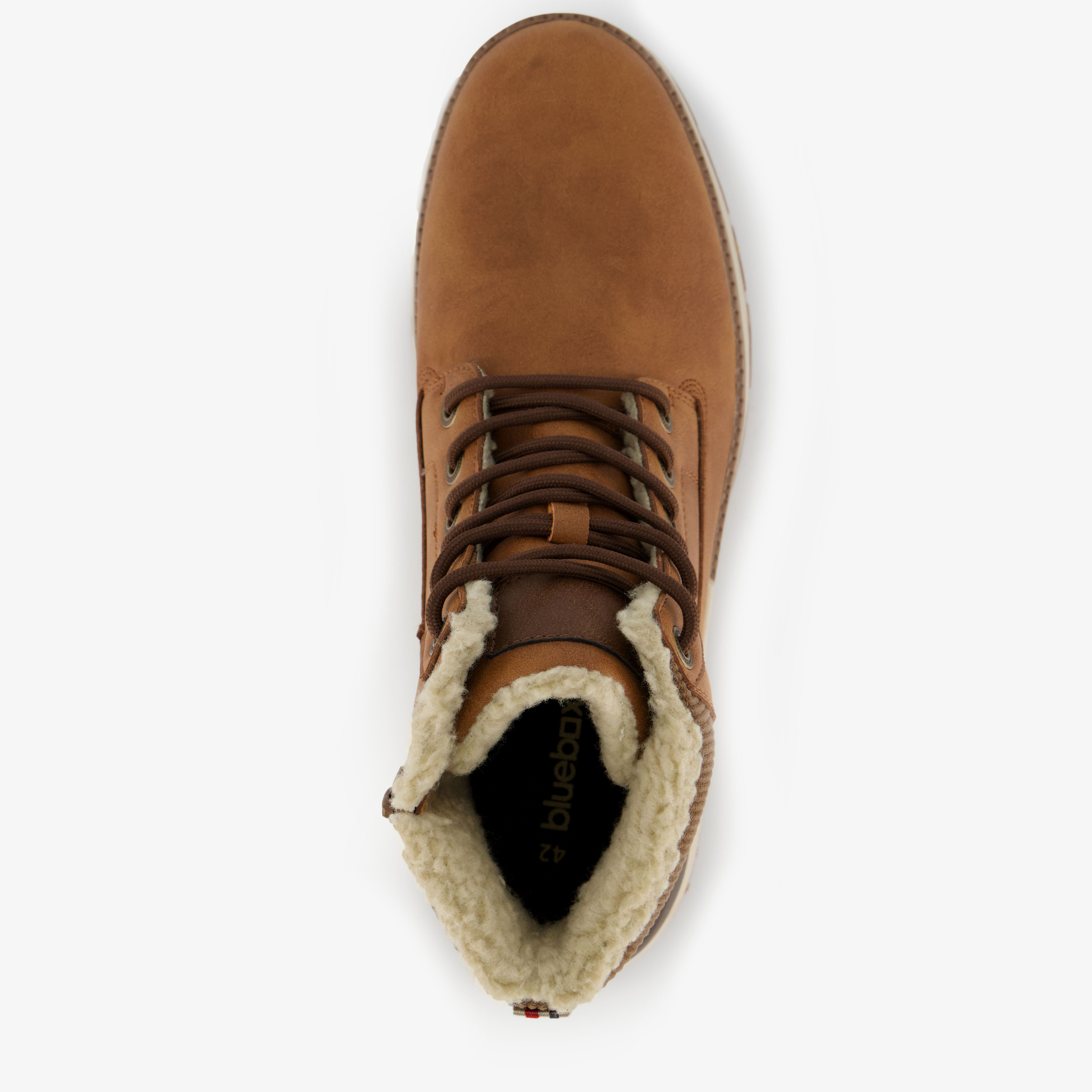 Blue Box gevoerde heren veterboots cognac bruin – foto 4