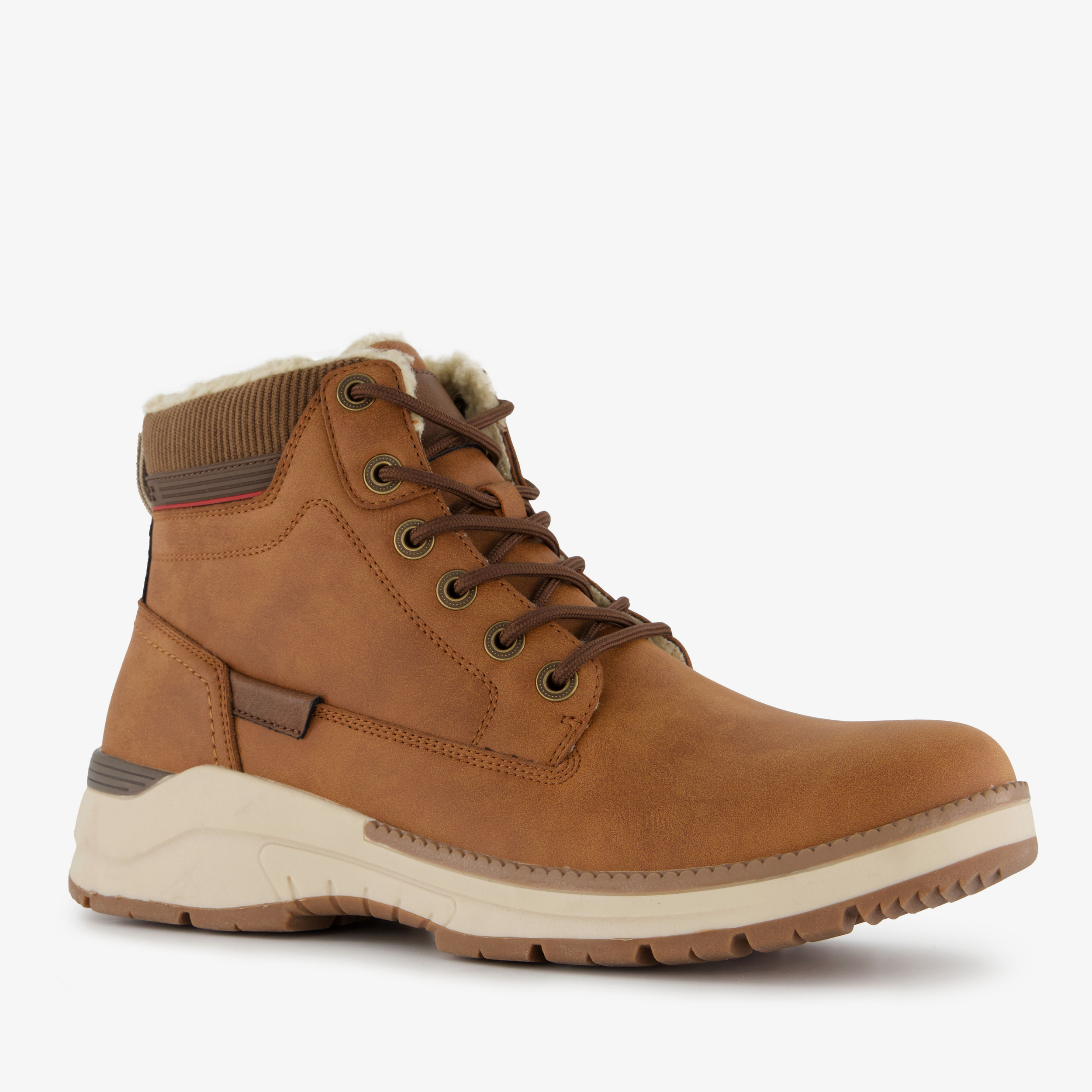 Blue Box gevoerde heren veterboots cognac bruin