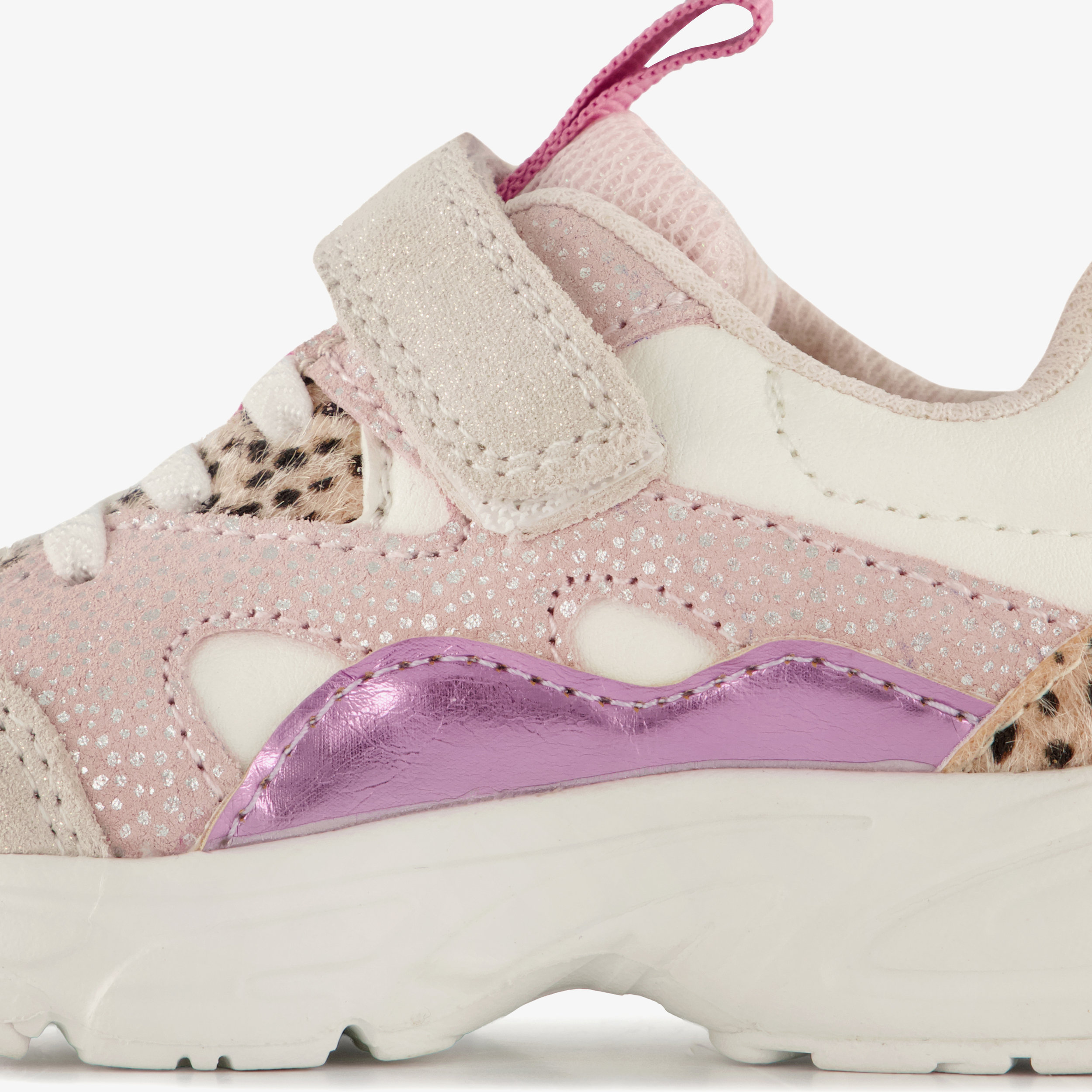 Braqeez leren meisjes sneakers roze – foto 5