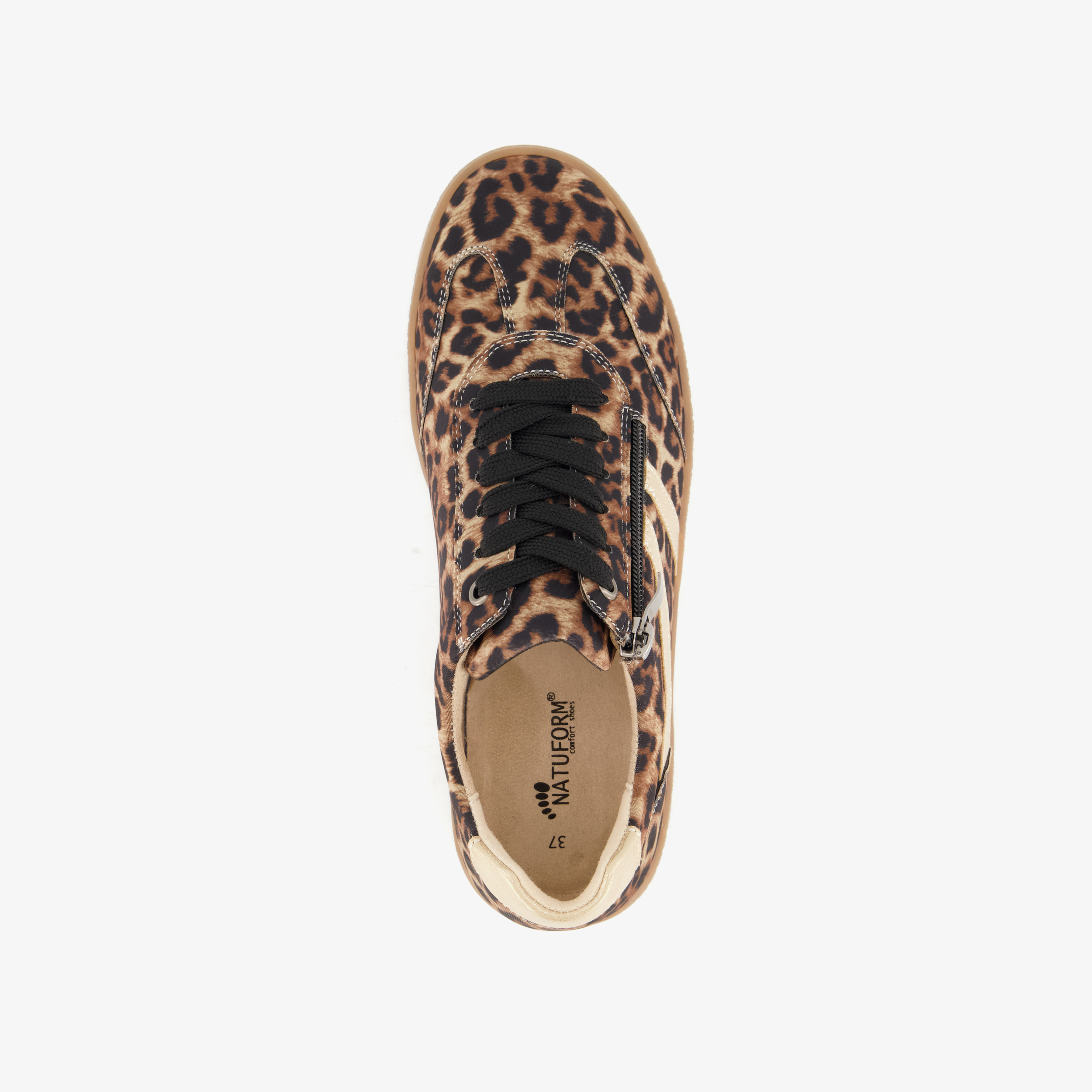 Natuform dames sneakers met luipaardprint bruin – foto 4