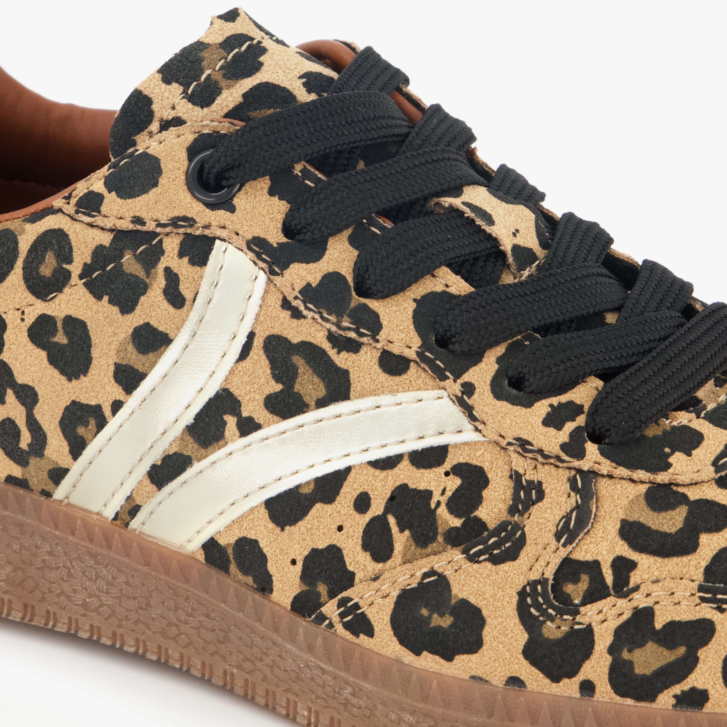Blue Box bruine dames sneakers met luipaardprint – foto 5