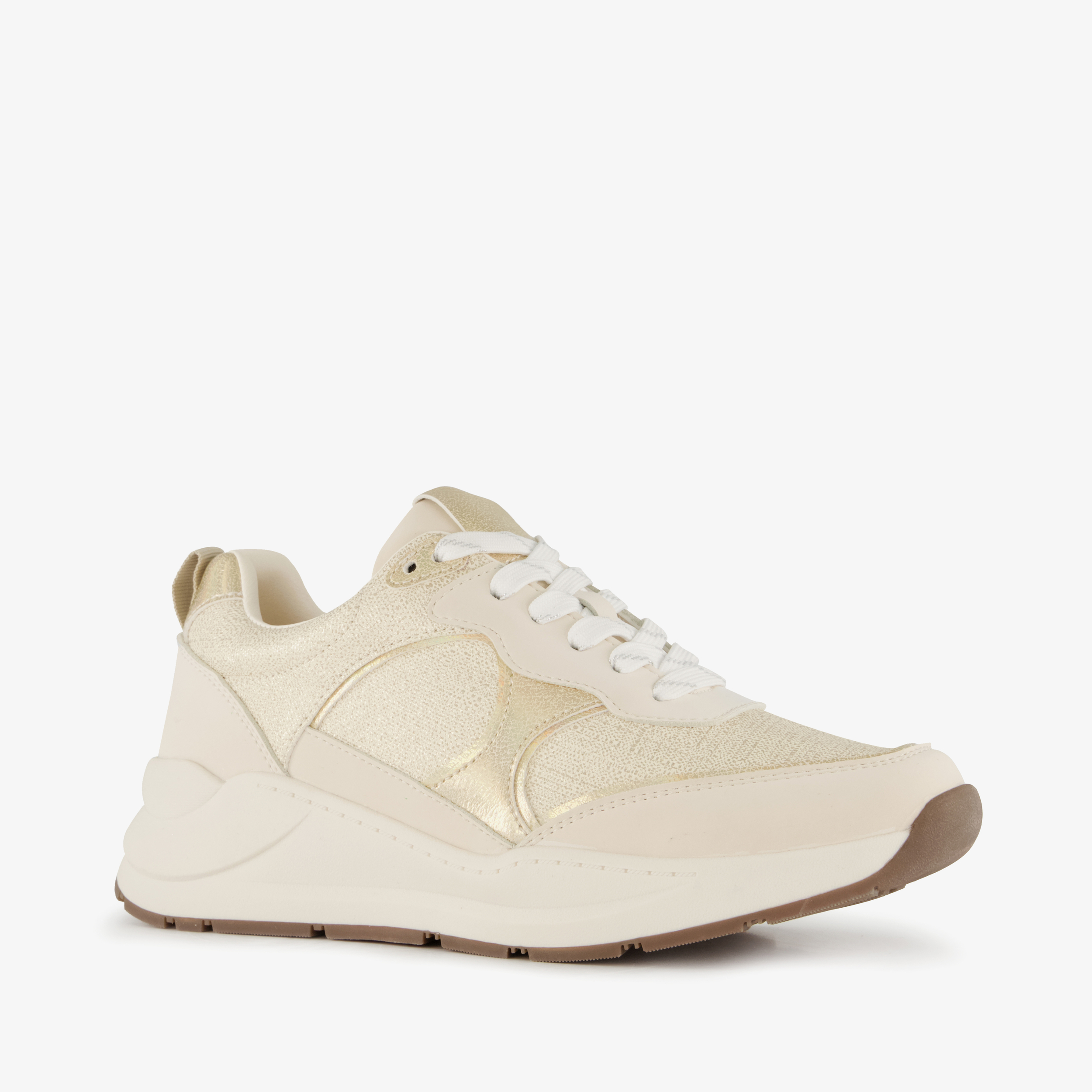 Natuform dames sneakers beige goud