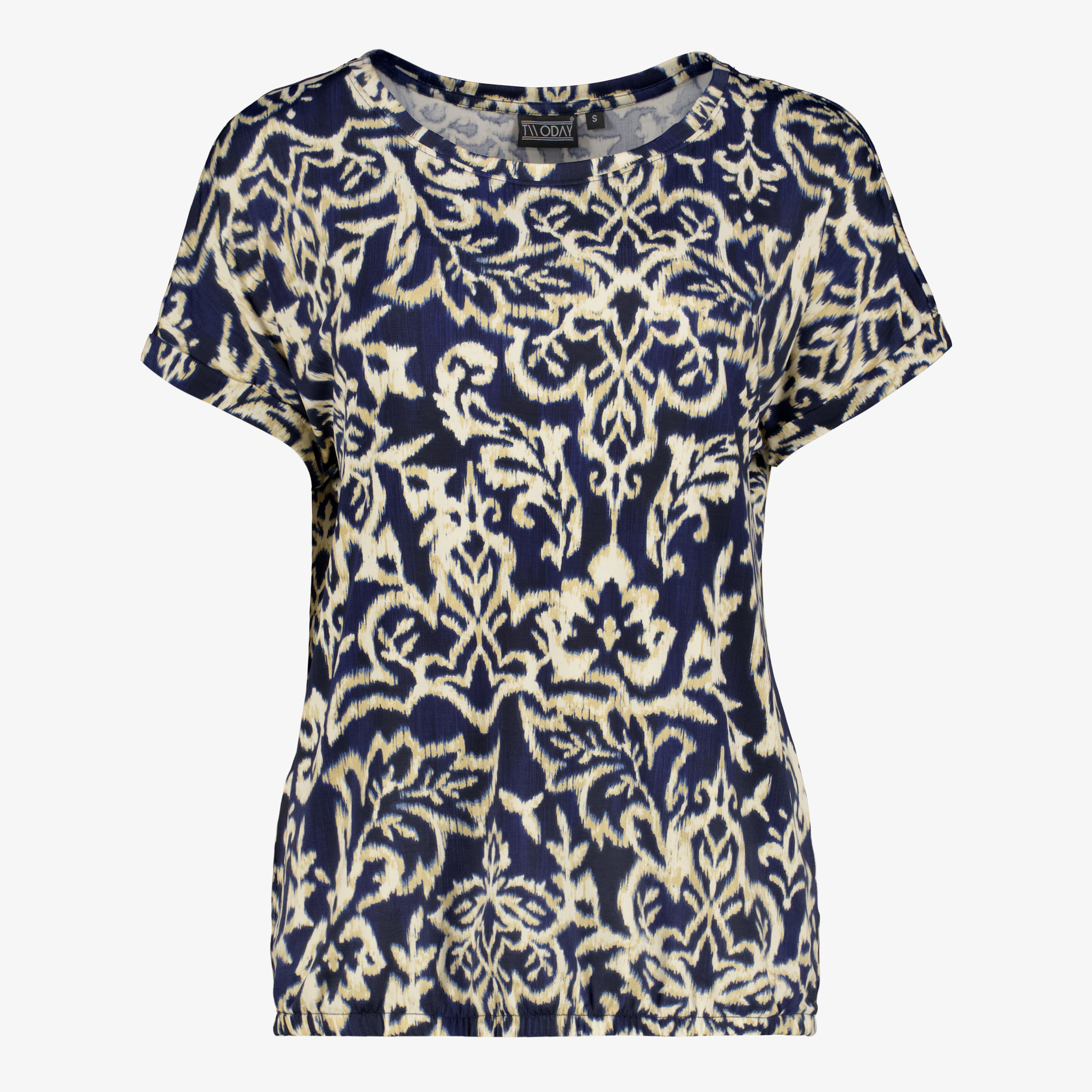 TwoDay dames top met print blauw beige t-shirts & tops