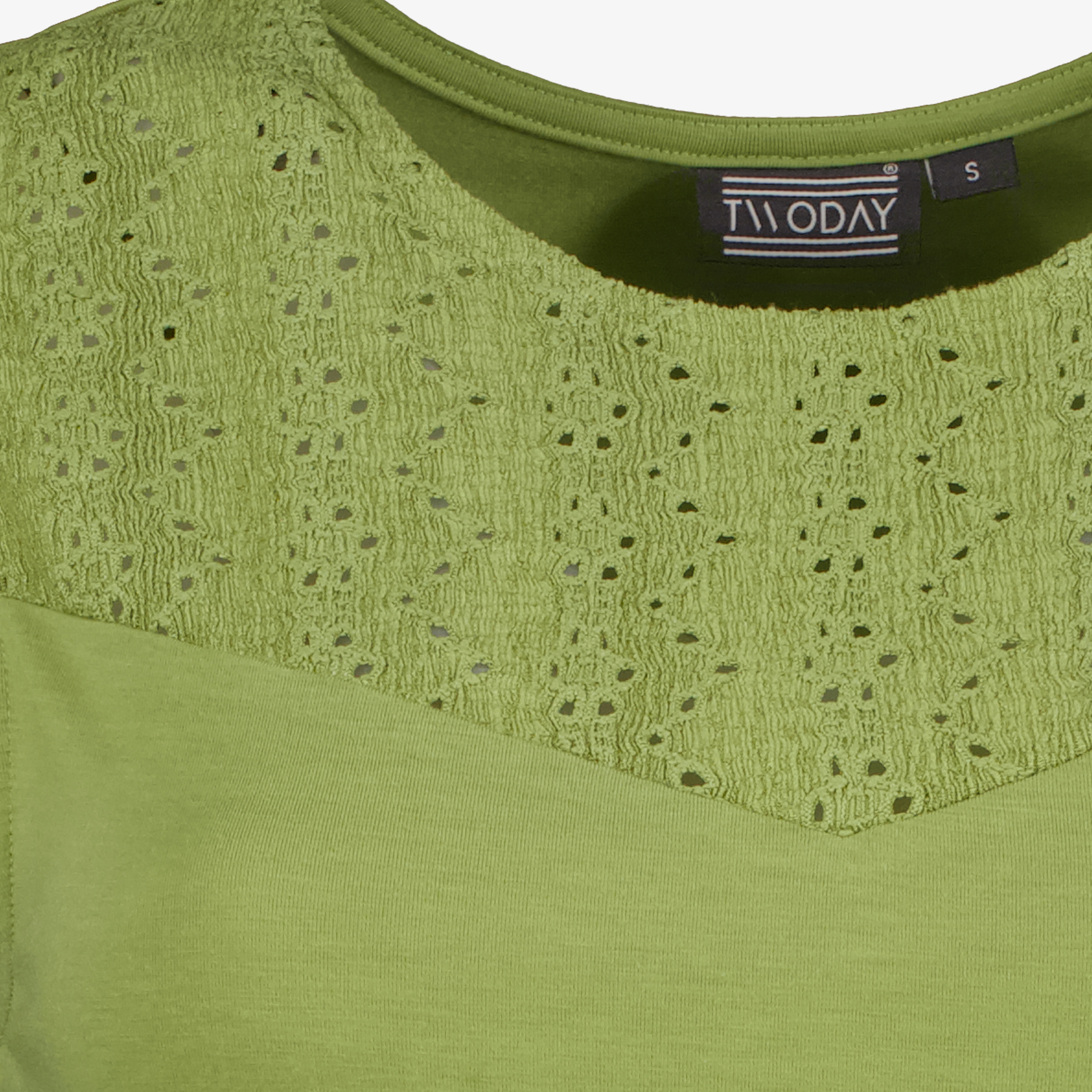 TwoDay dames top met kapmouwtjes groen t-shirts & tops – foto 2