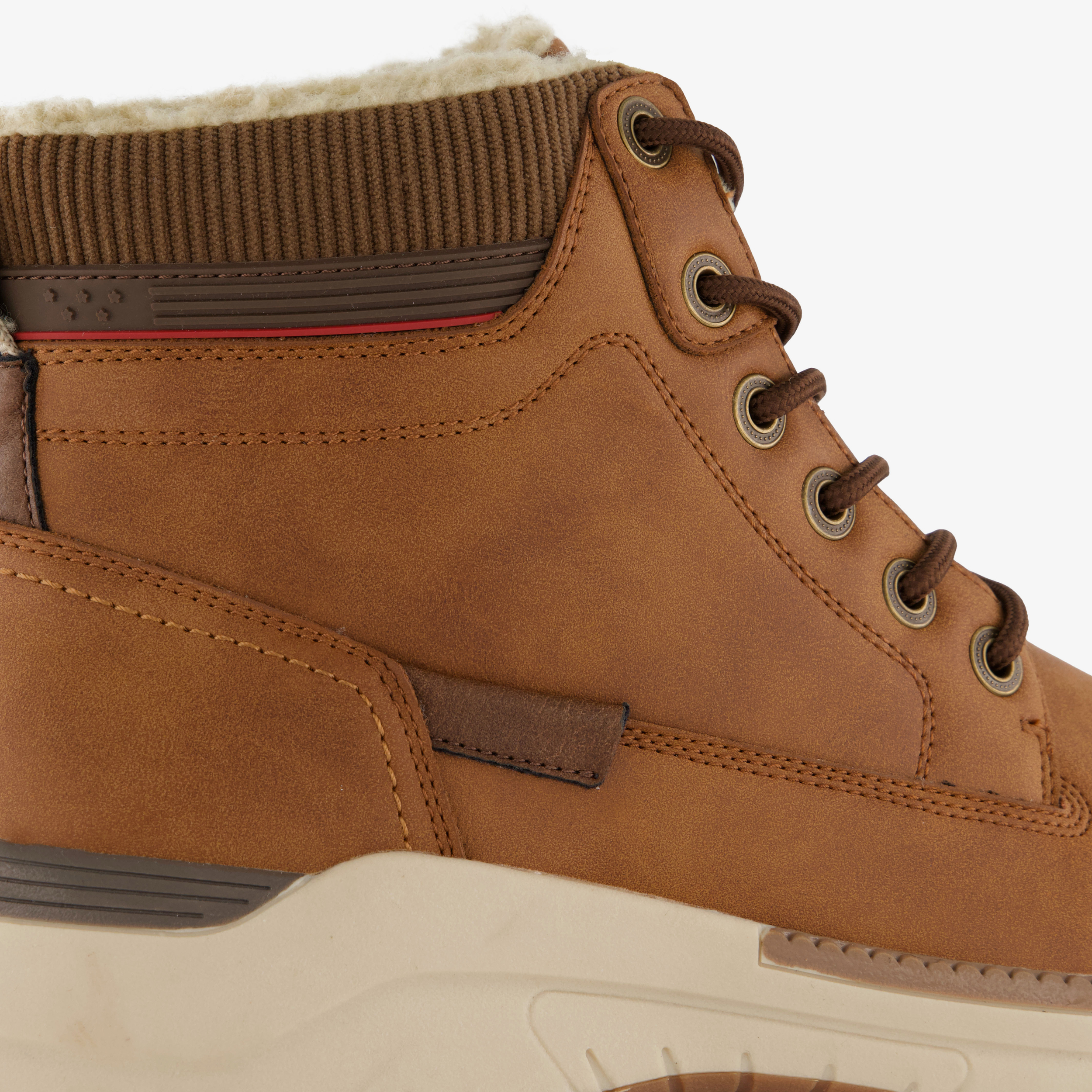 Blue Box gevoerde heren veterboots cognac bruin – foto 5