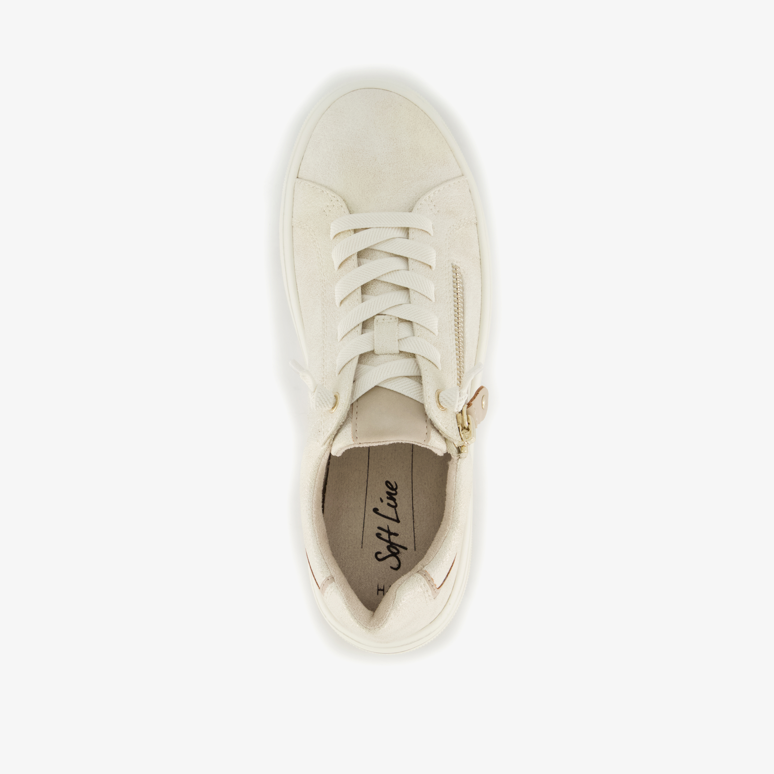 Softline dames sneakers met H leest beige – foto 4