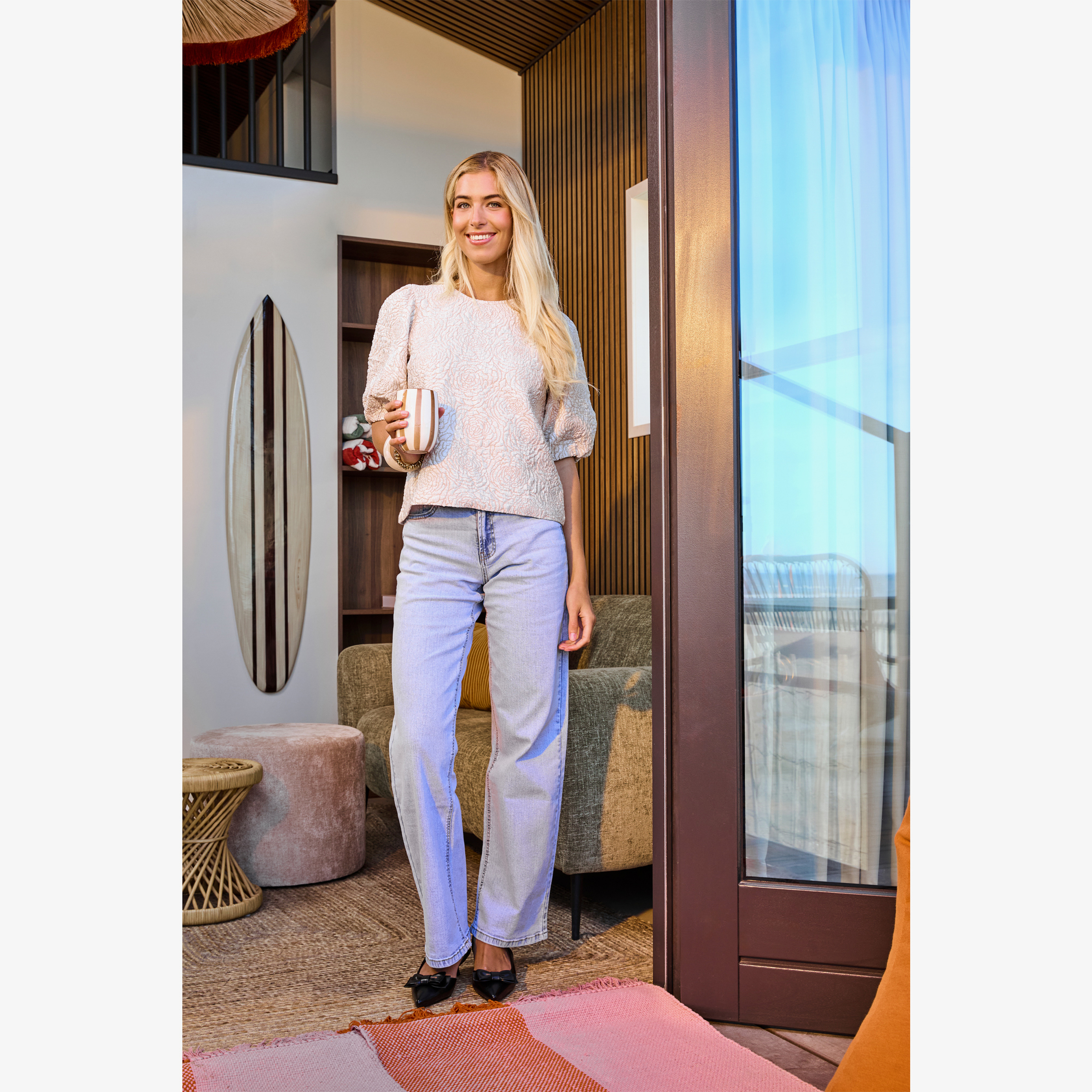 TwoDay dames wide leg jeans lichtblauw lengte 31 broeken & shorts – foto 3