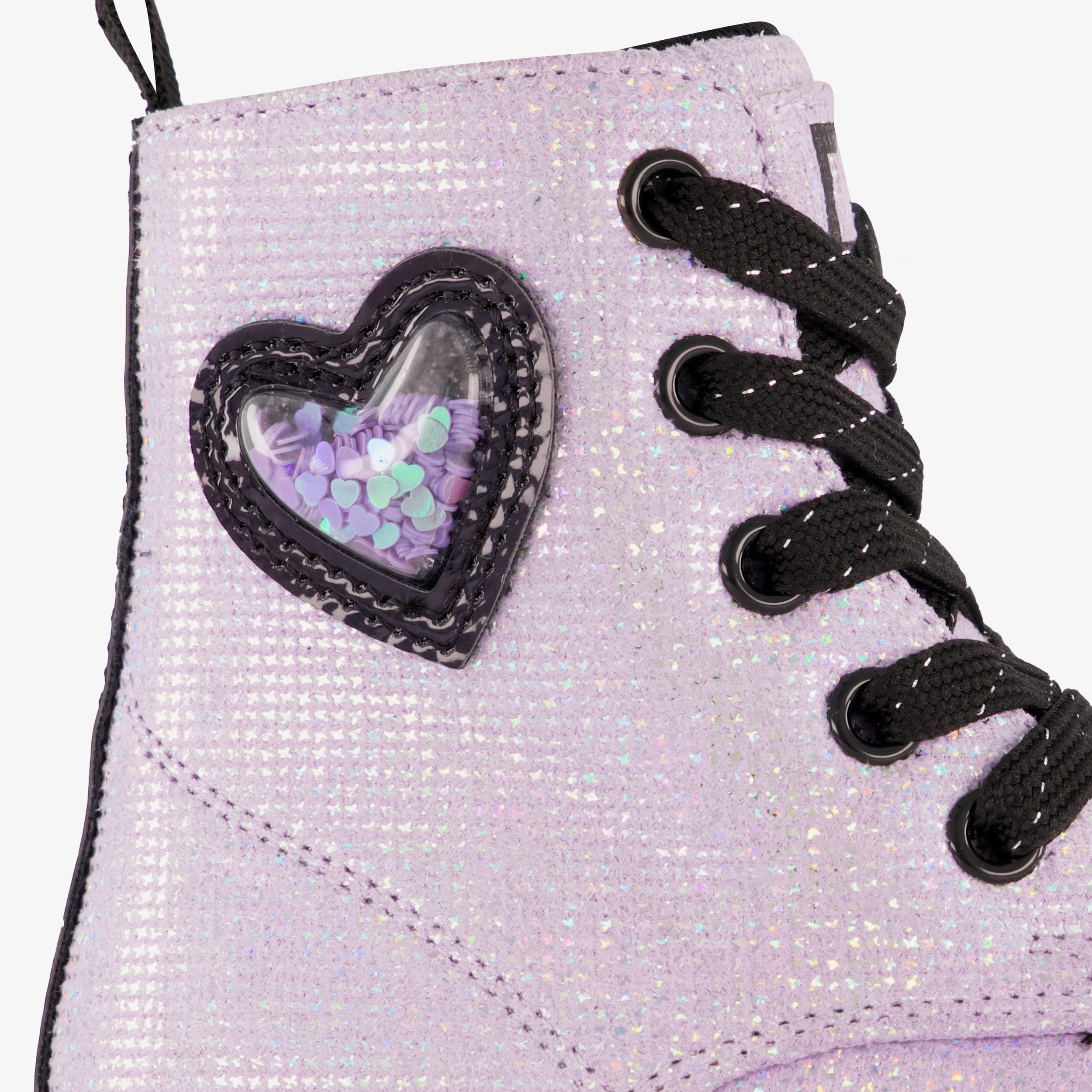 Blue Box meisjes veterboots met glitters lichtroze – foto 5