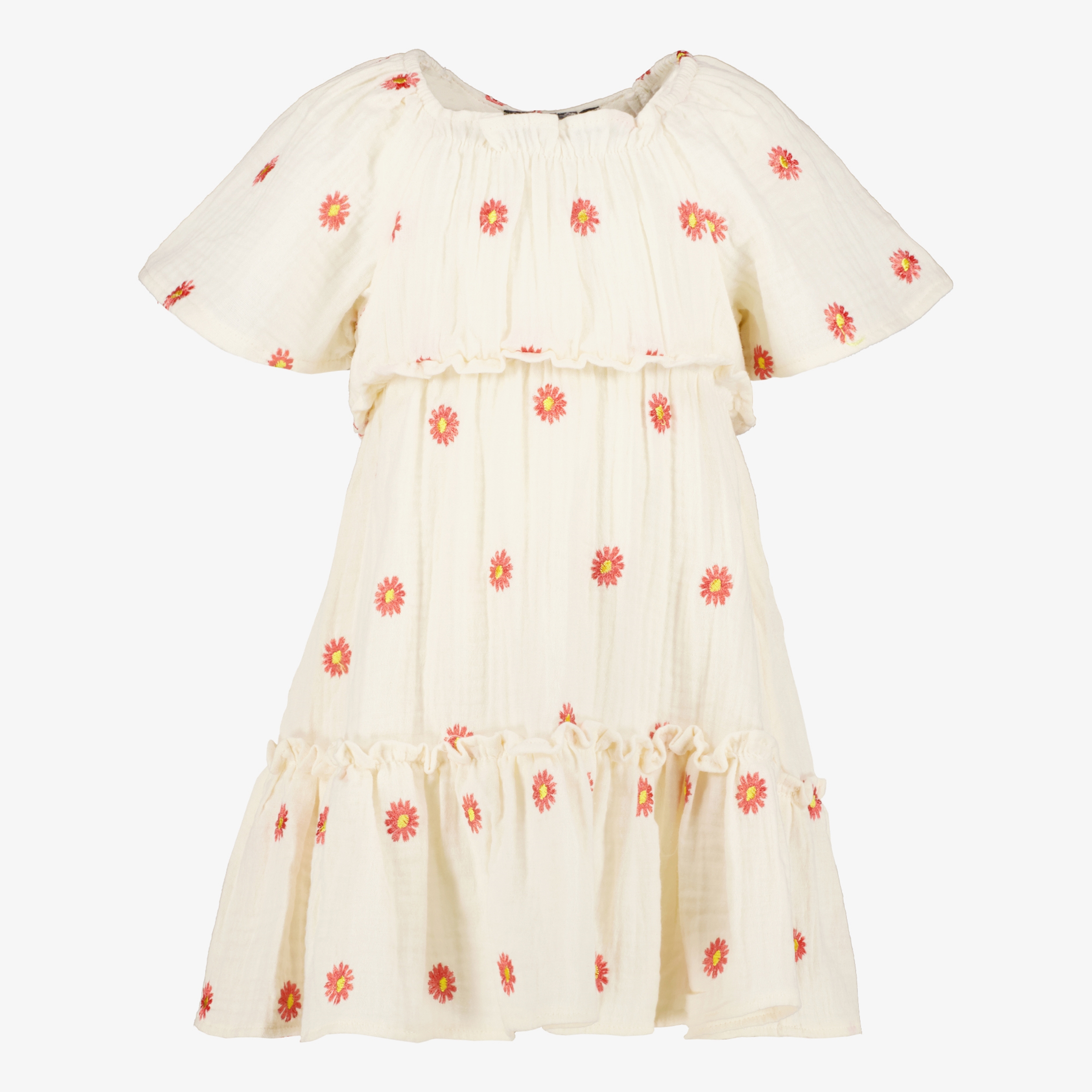 TwoDay mousseline meisjes jurk met bloemetjes