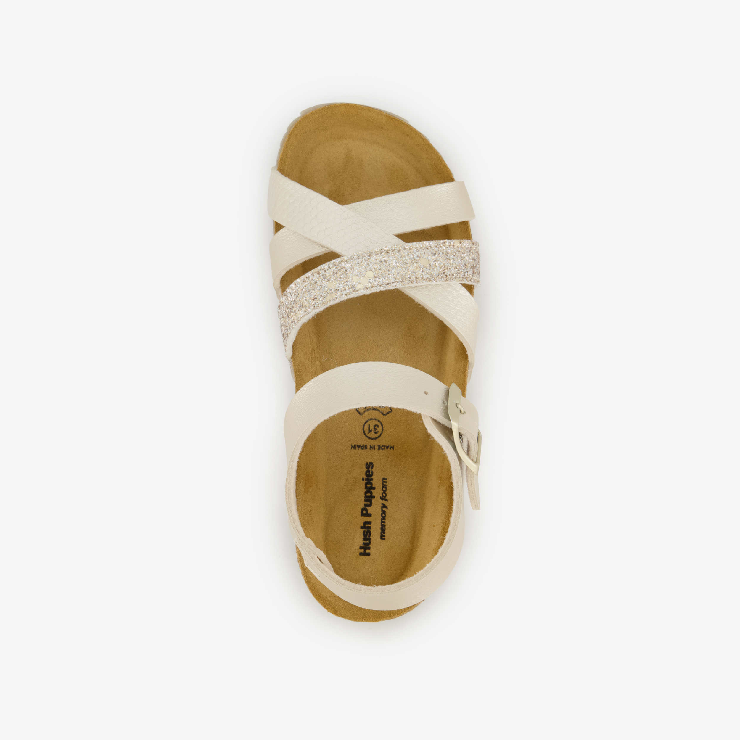 Hush Puppies meisjes bio sandalen goud glitter – foto 4