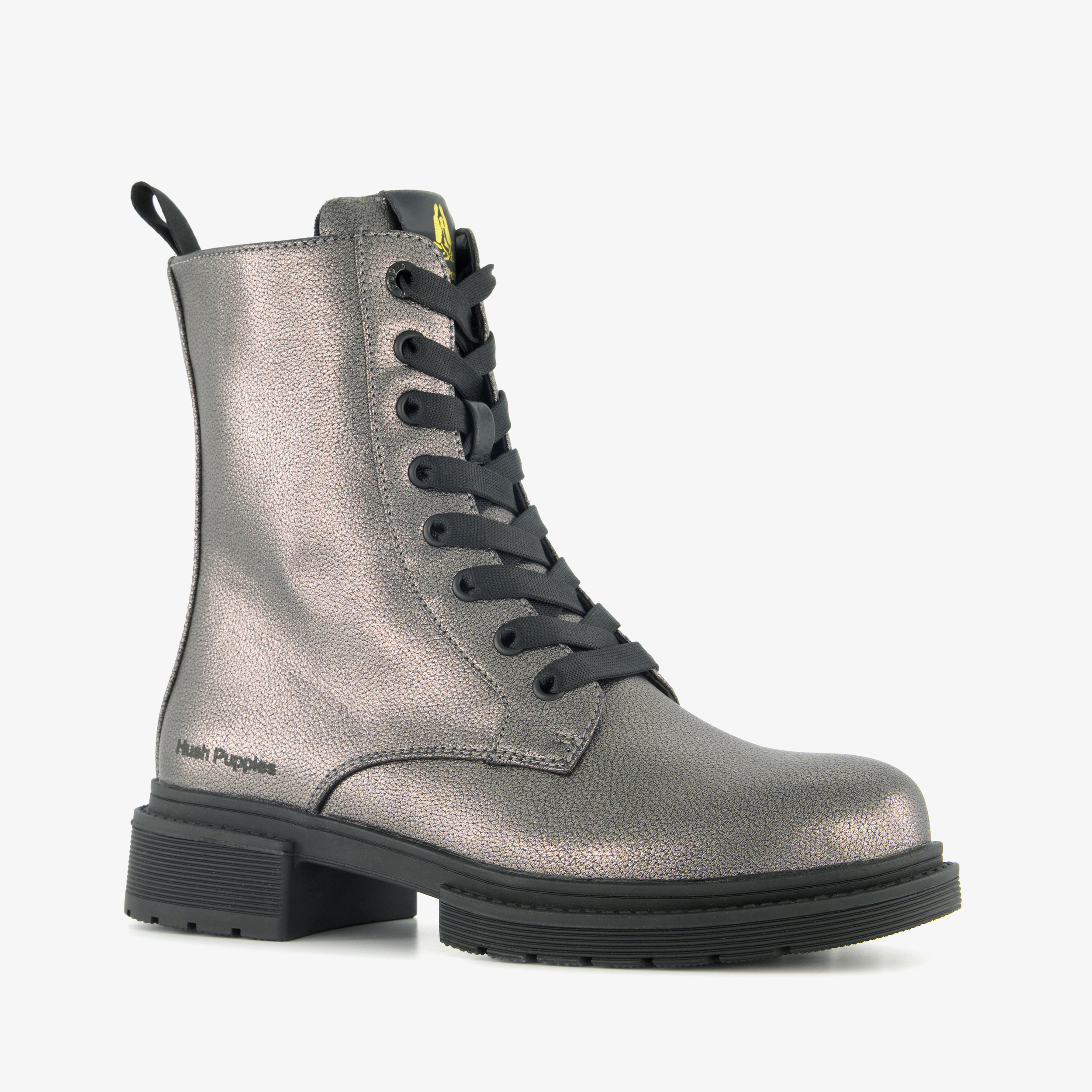 Hush Puppies dames veterboots zilver laarzen