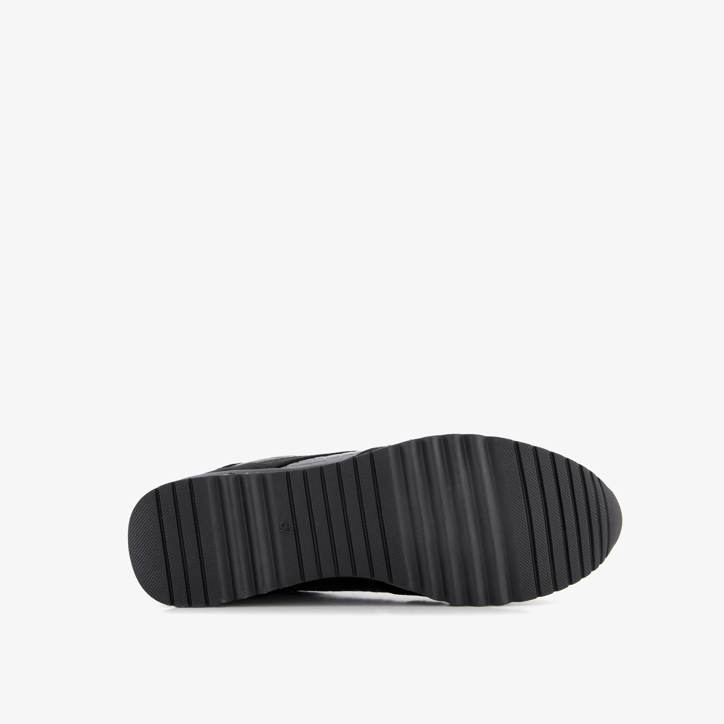 Marco Tozzi dames sneakers met croco dessin zwart – foto 3