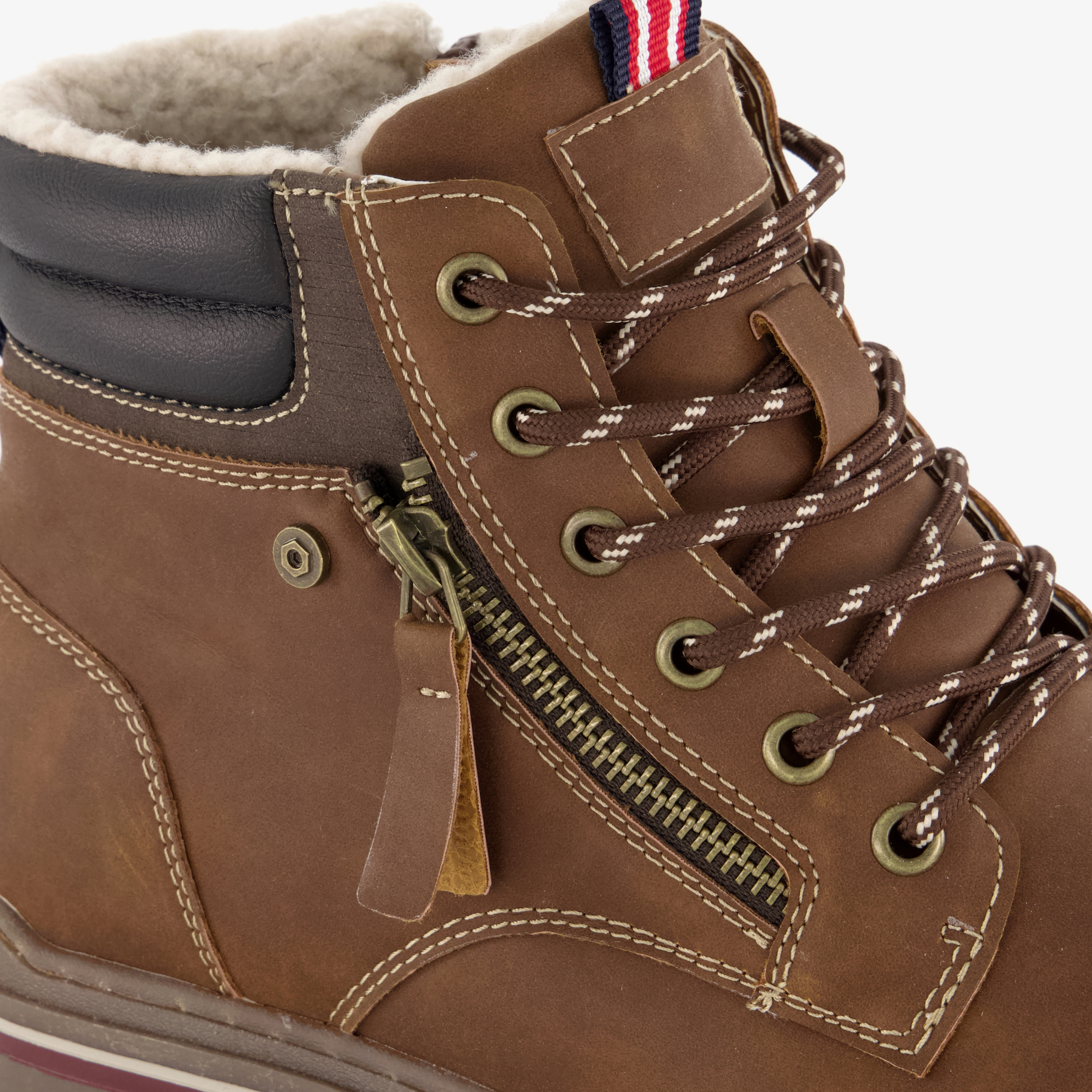 Blue Box gevoerde heren veterboots bruin – foto 5