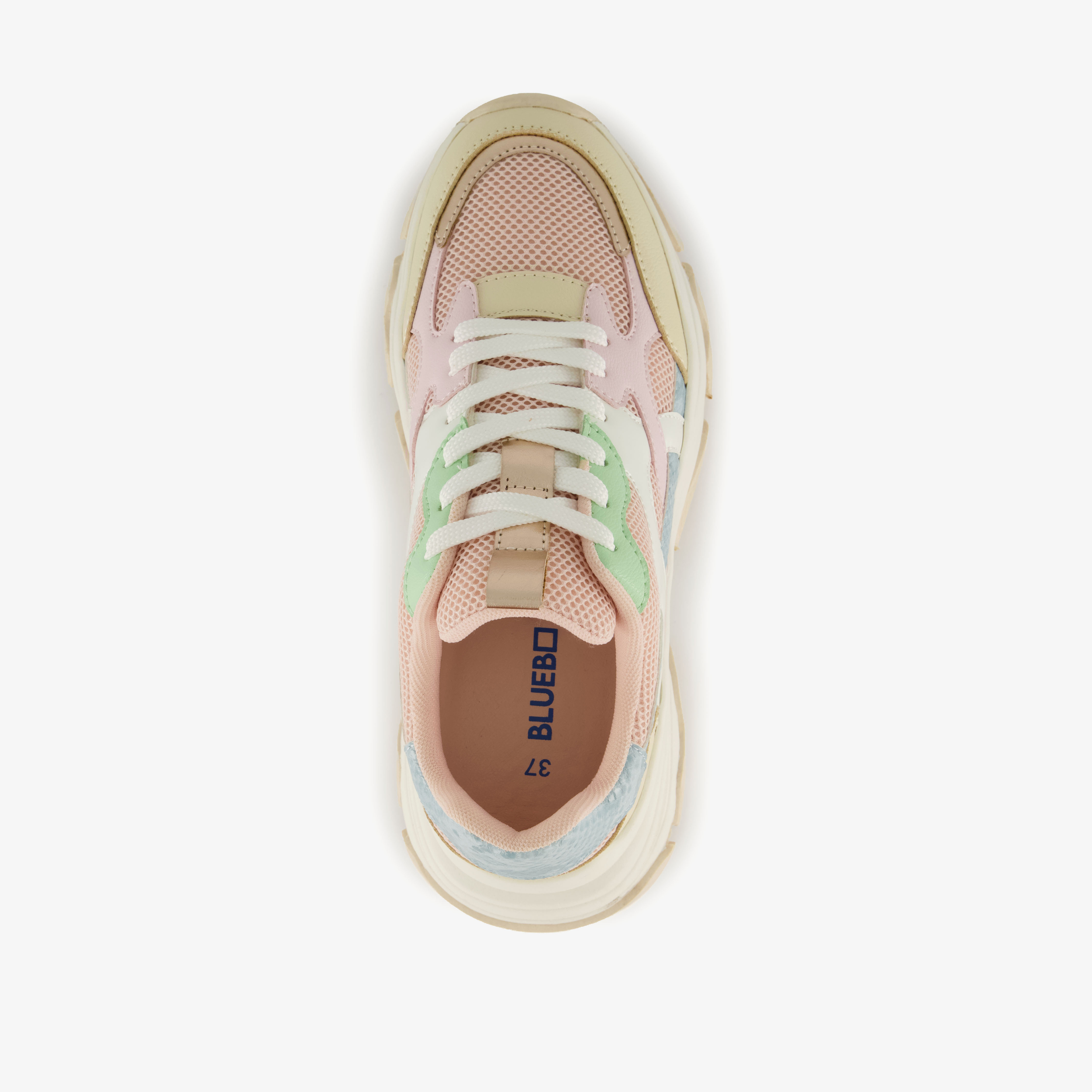 Blue Box dames dad sneakers beige pastel – foto 4