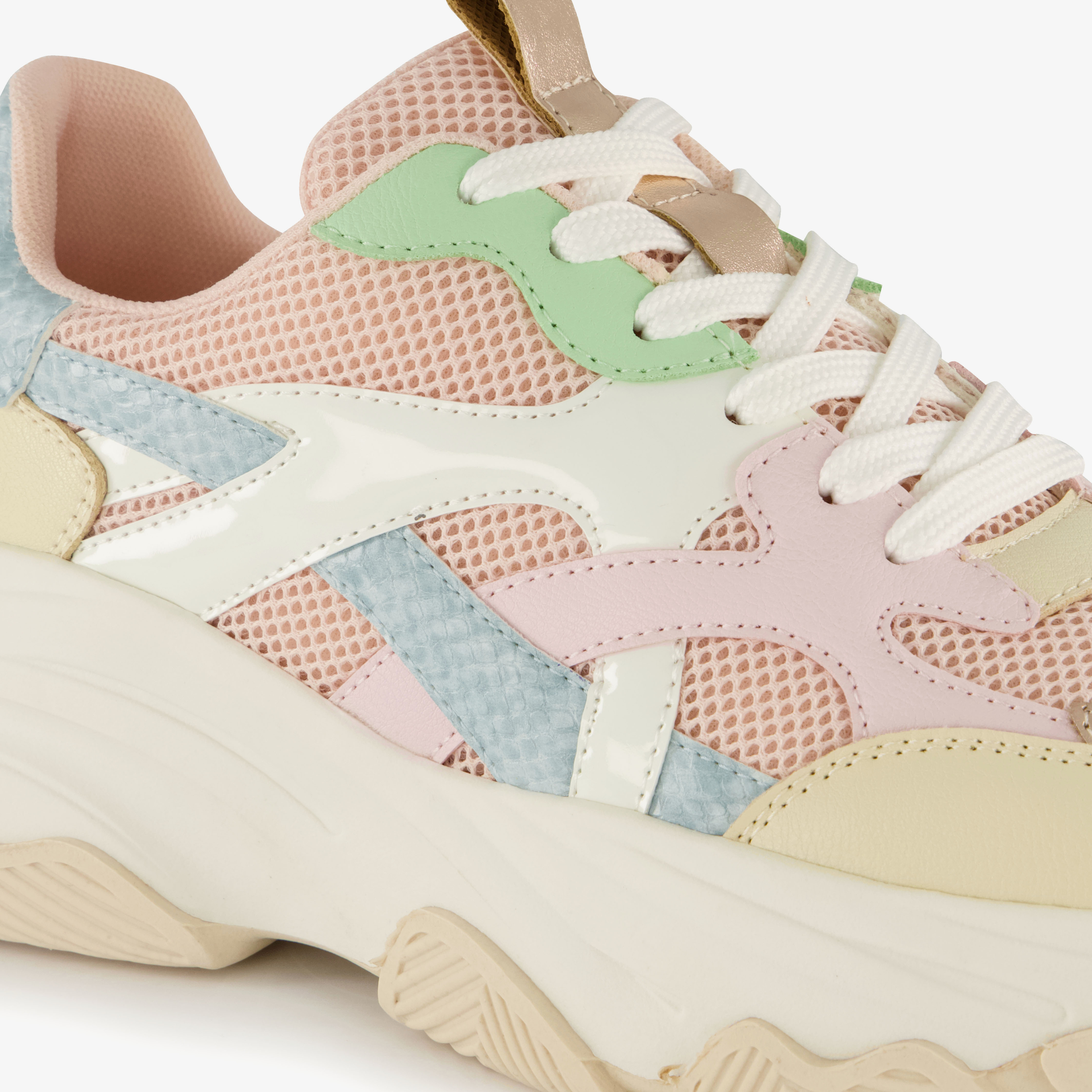 Blue Box dames dad sneakers beige pastel – foto 5