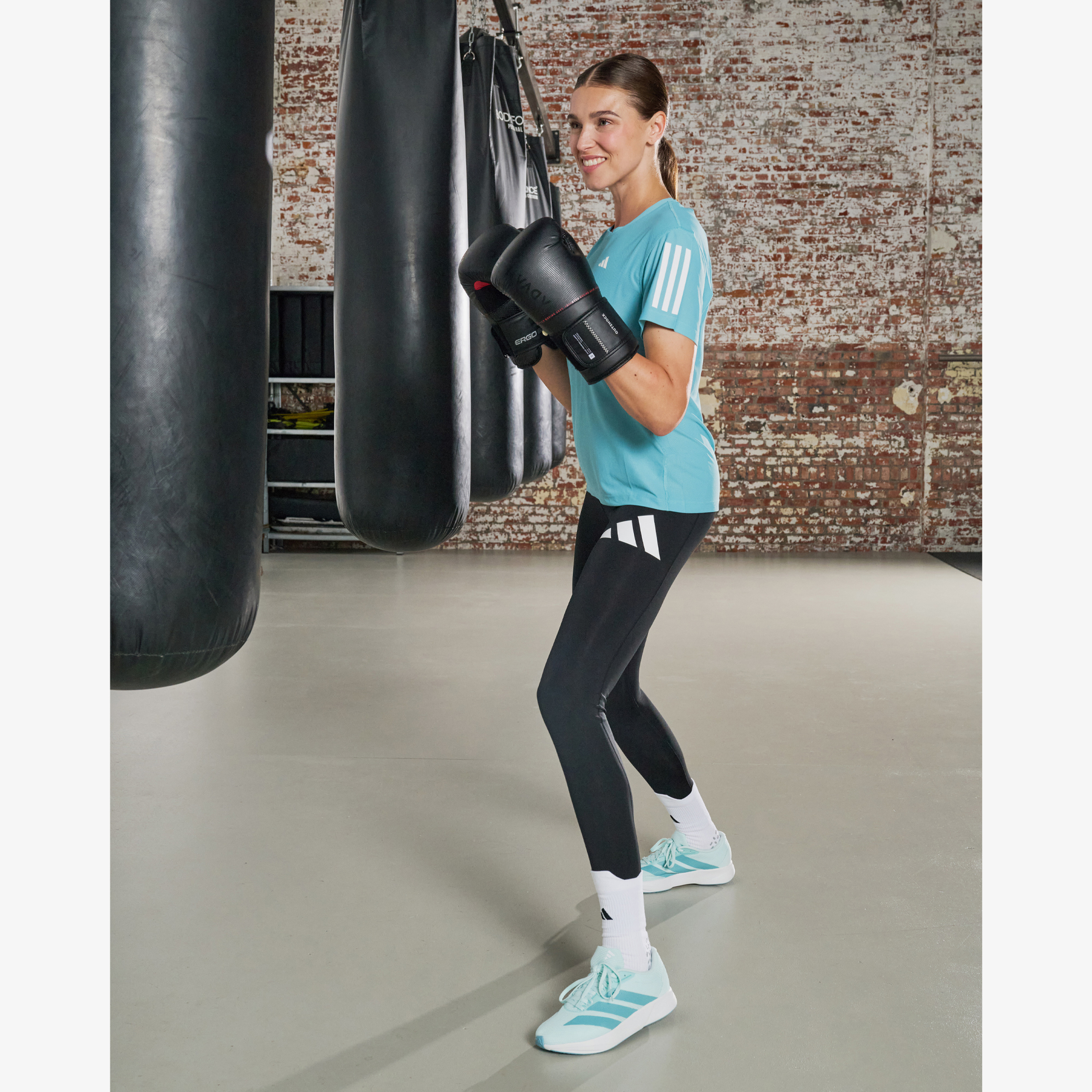 Adidas Train Essentials Big Logo dames sportlegging zwart broeken & shorts – foto 3