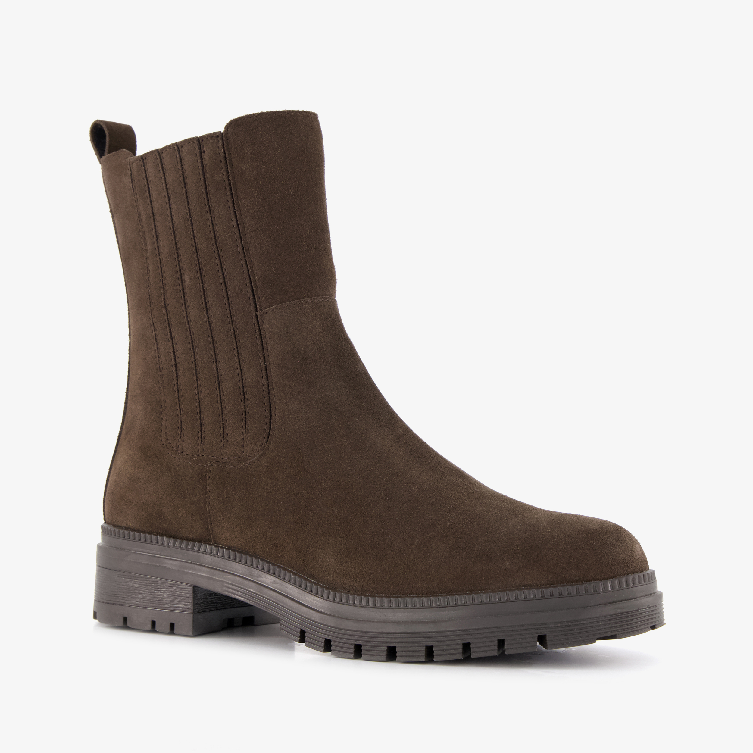 Harper su&egrave;de dames Chelsea boots bruin