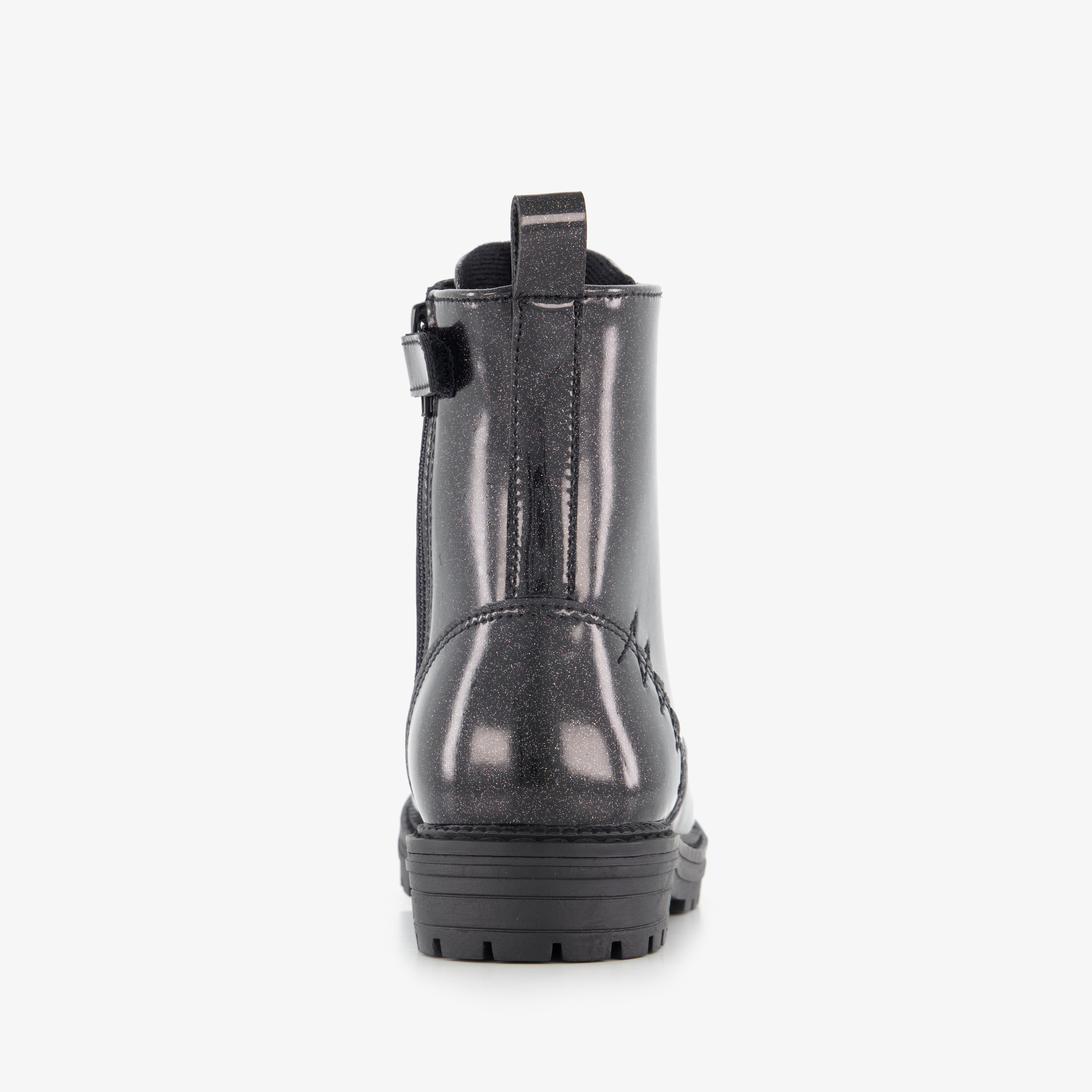 Blue Box meisjes veterboots met glitters zwart – foto 2