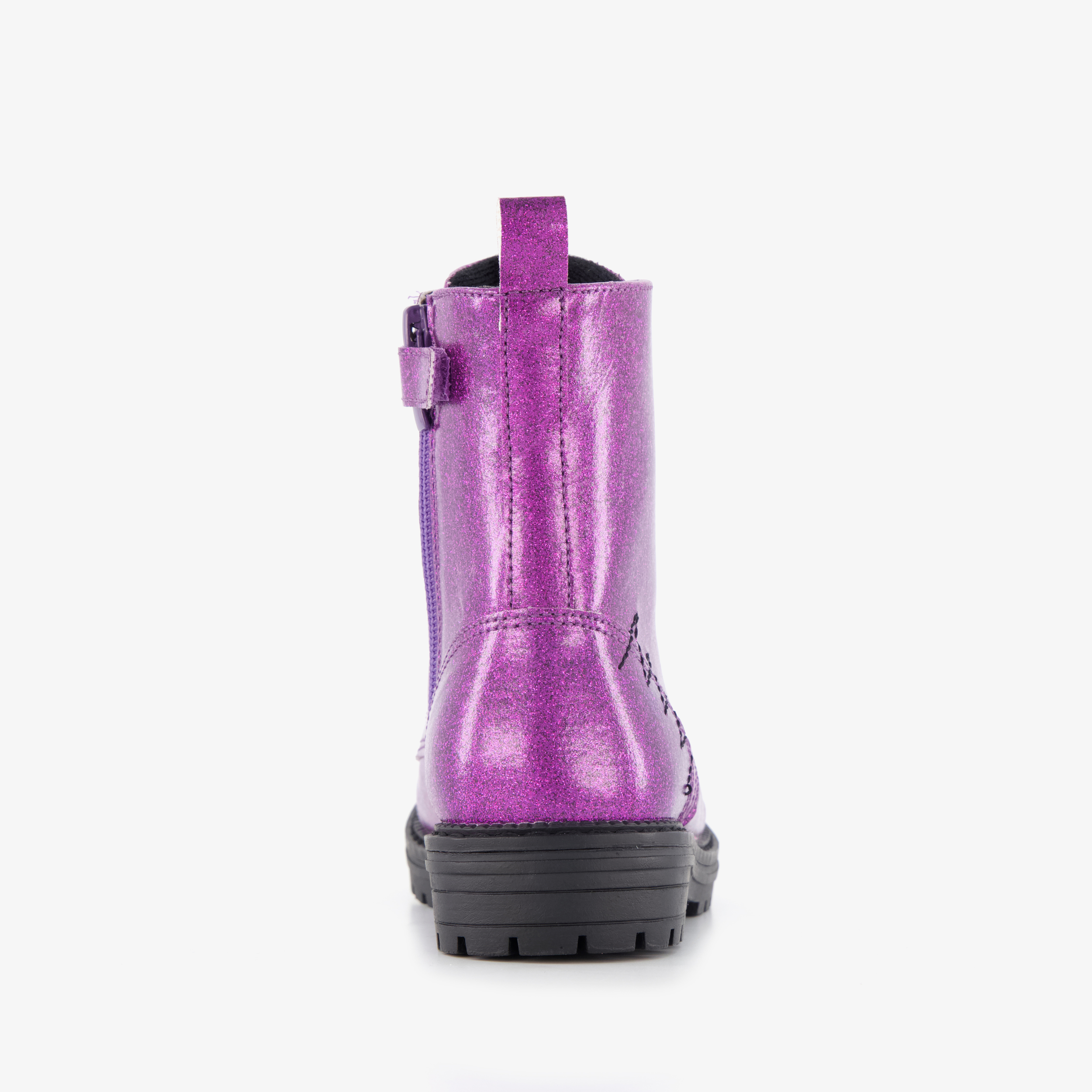 Blue Box meisjes veterboots met glitters paars – foto 2