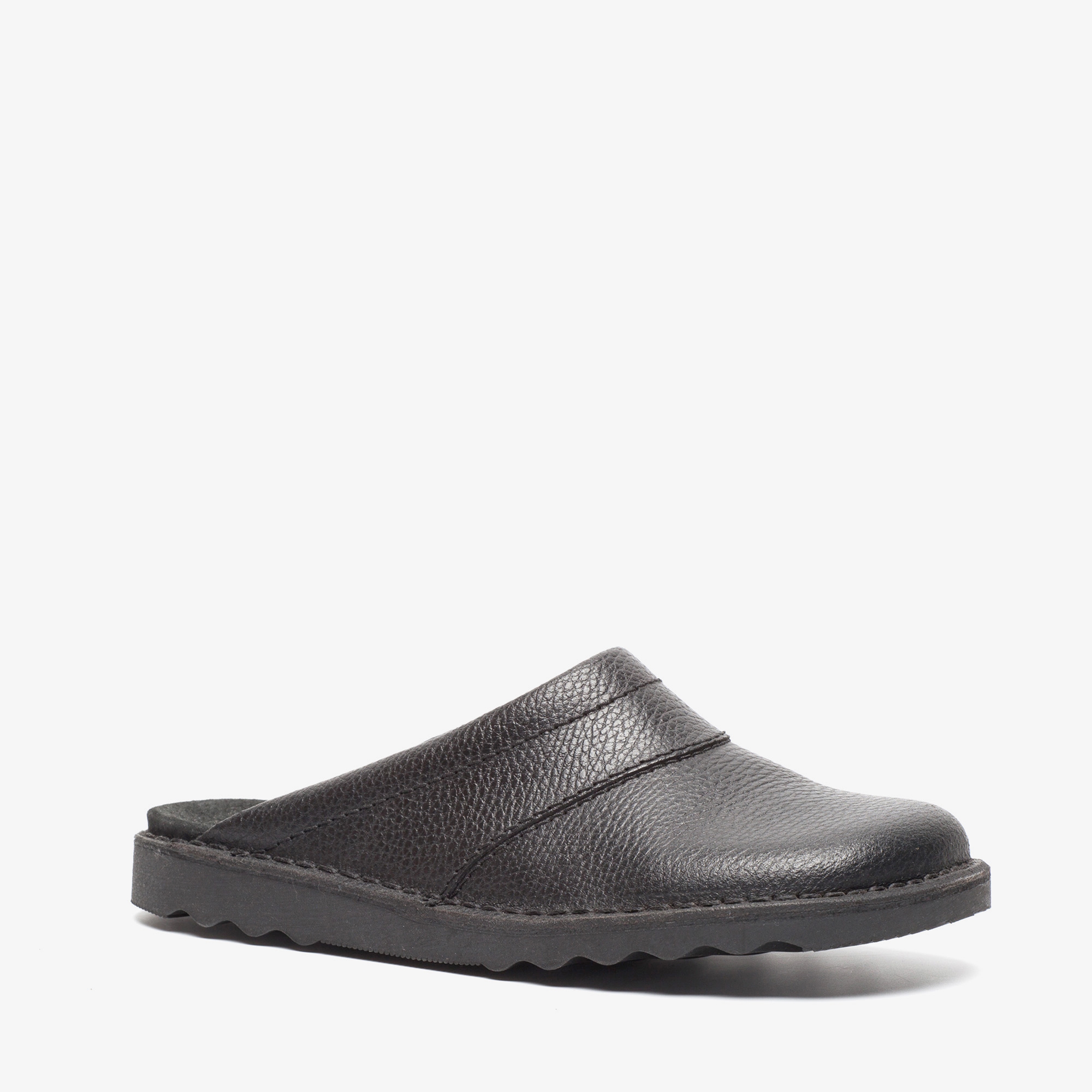 Natuform leren heren instap pantoffels muilen