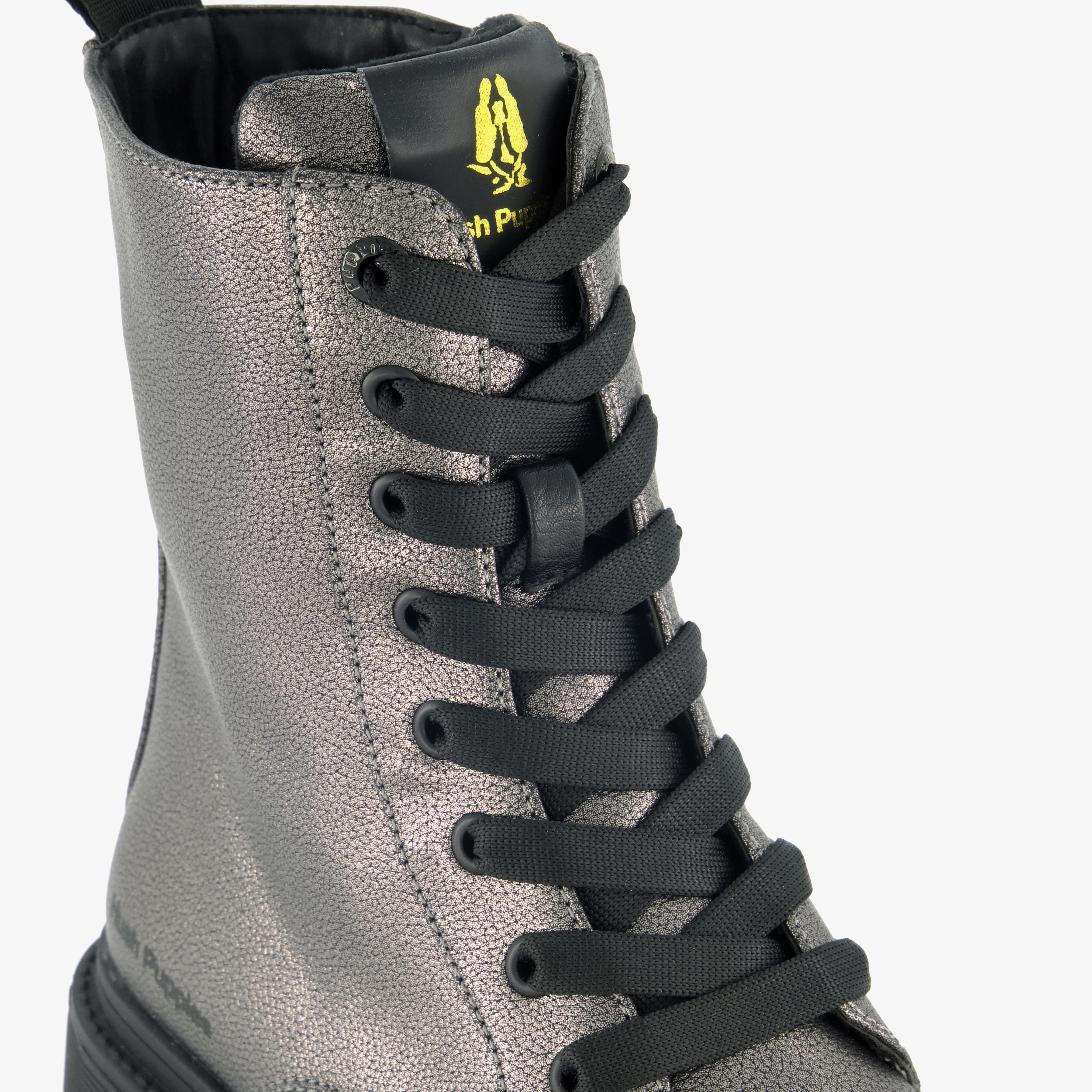 Hush Puppies dames veterboots zilver laarzen – foto 5