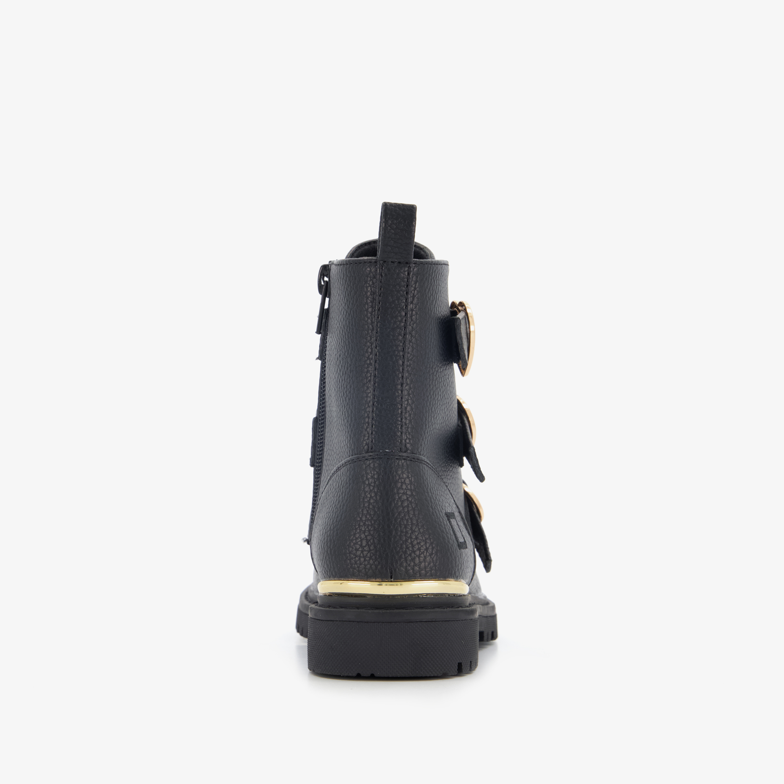 Blue Box meisjes biker boots zwart met hartjes gespen enkellaarzen – foto 2