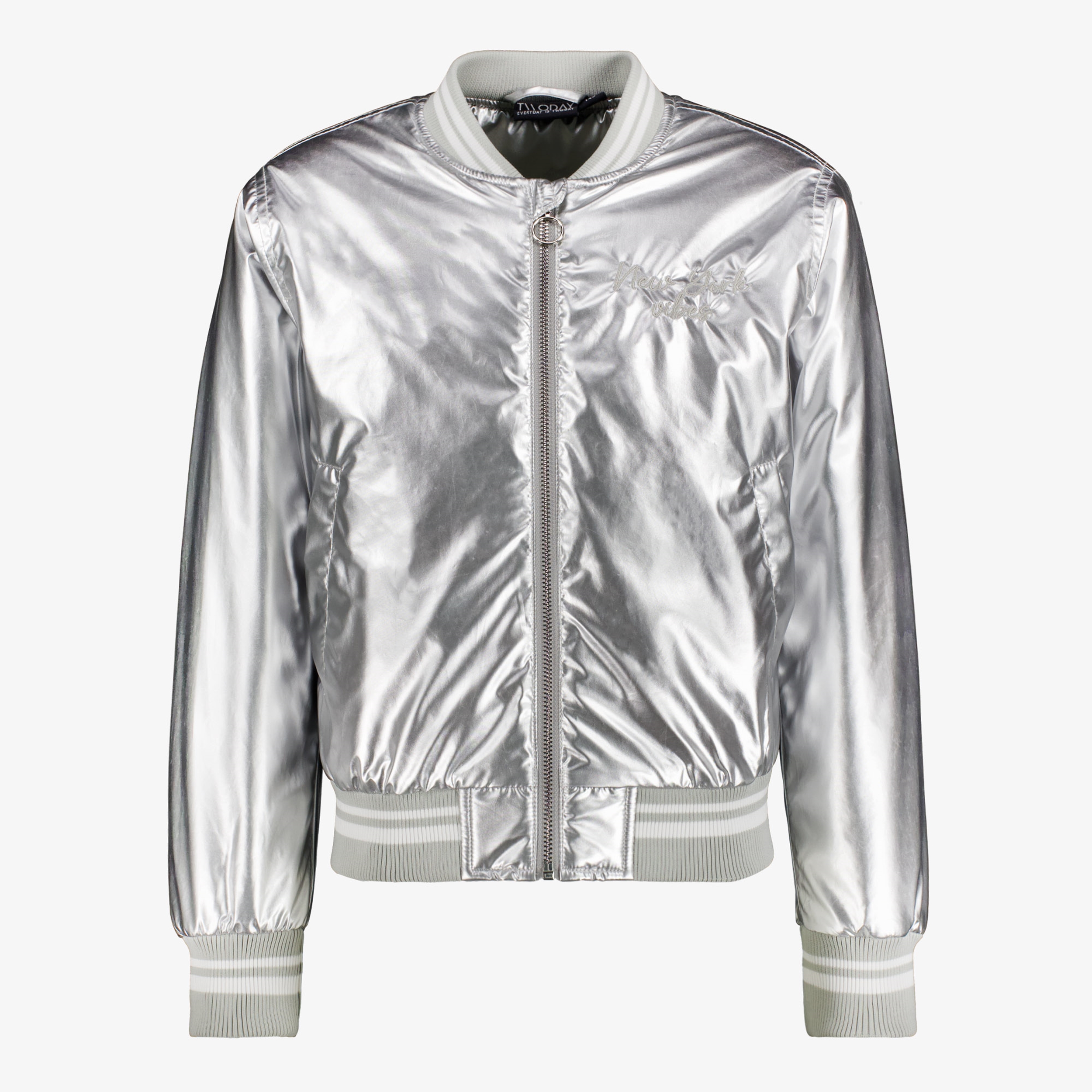TwoDay metallic meisjes bomberjack zilver