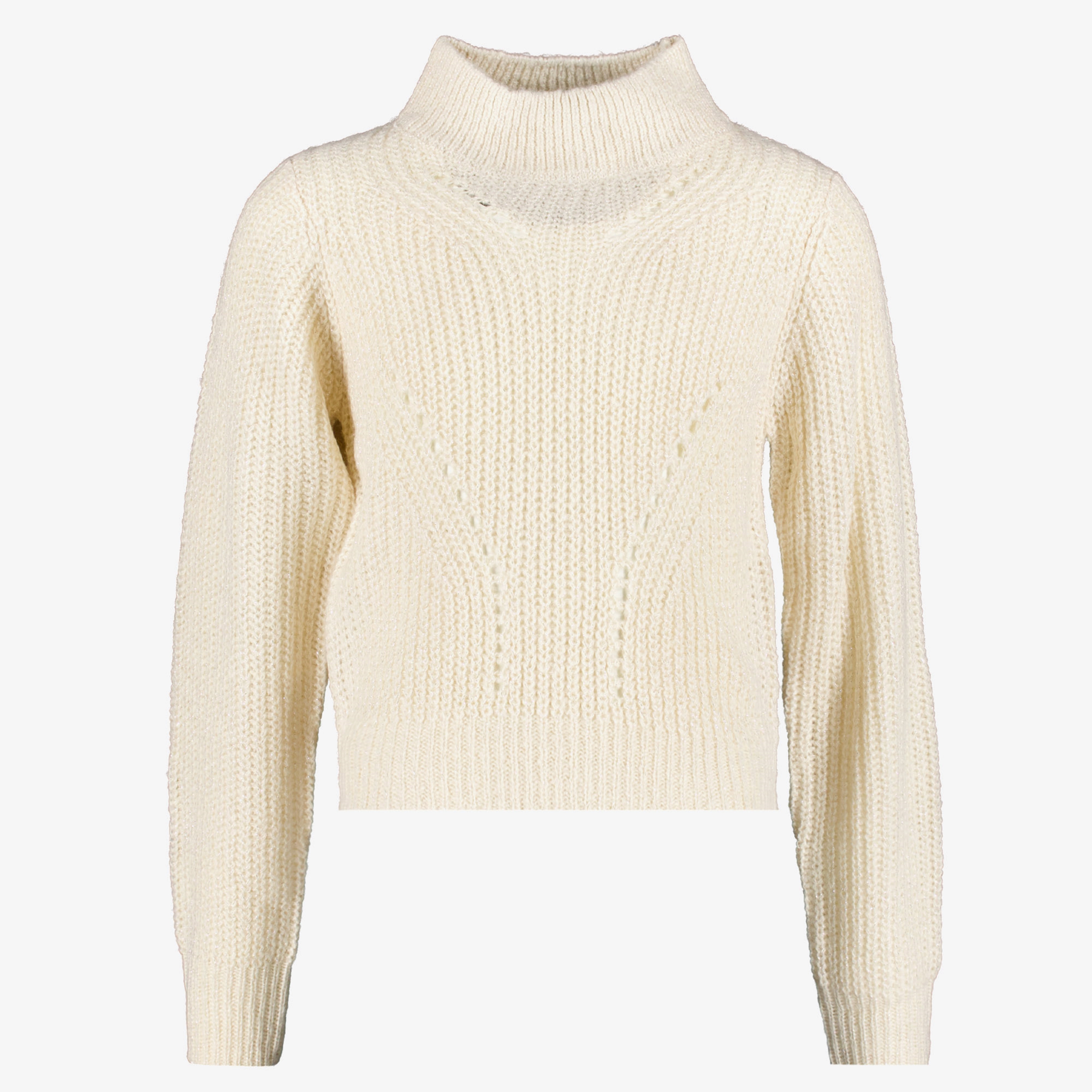 TwoDay meisjes sweater met col beige