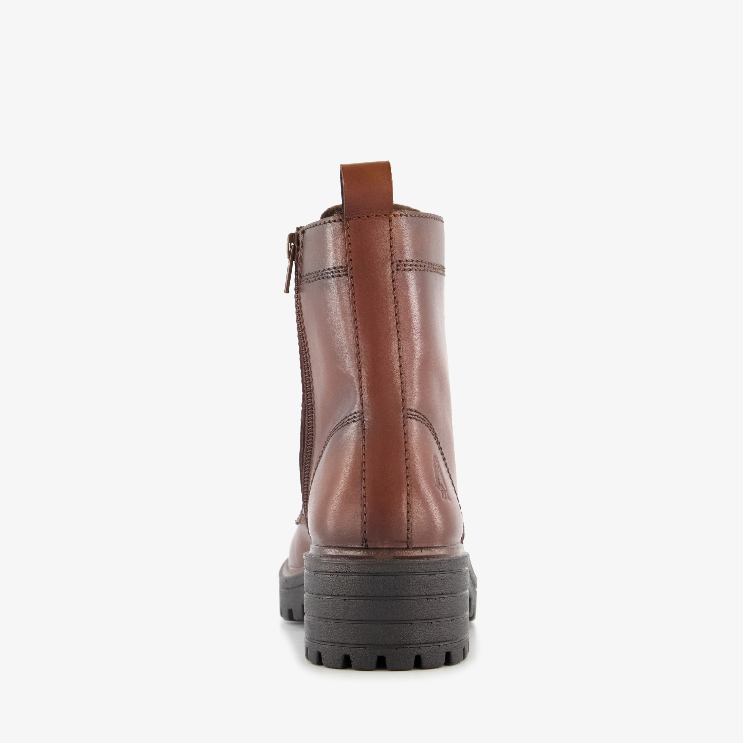 Hush Puppies leren dames veterboots cognac laarzen – foto 2
