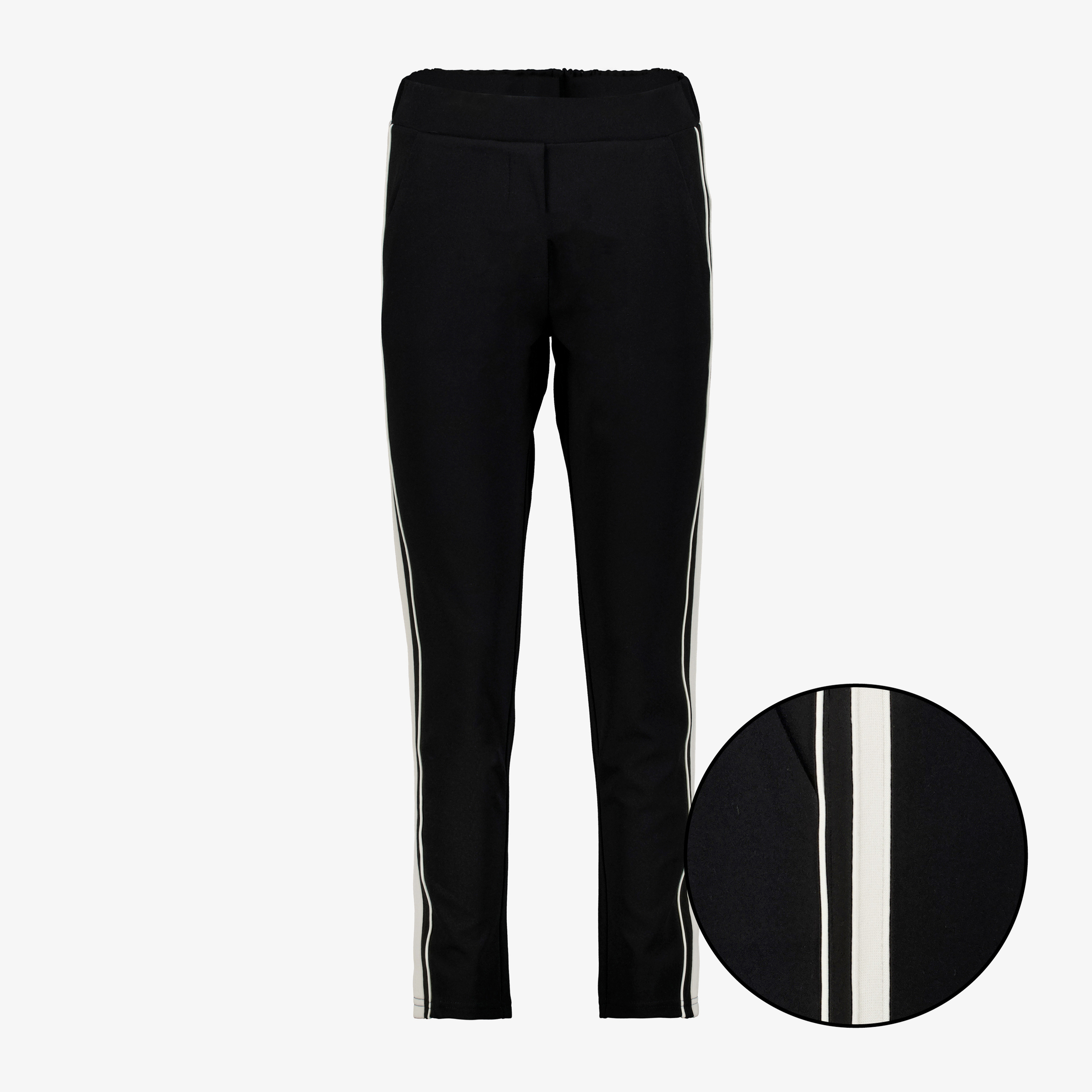 TwoDay dames broek met biezen zwart wit broeken & shorts