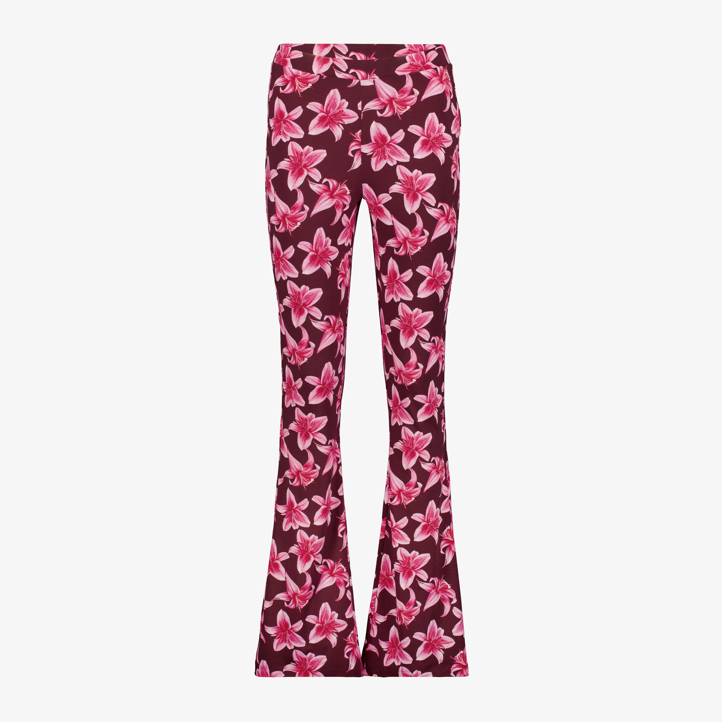 TwoDay dames flared broek met bloemenprint roze broeken & shorts