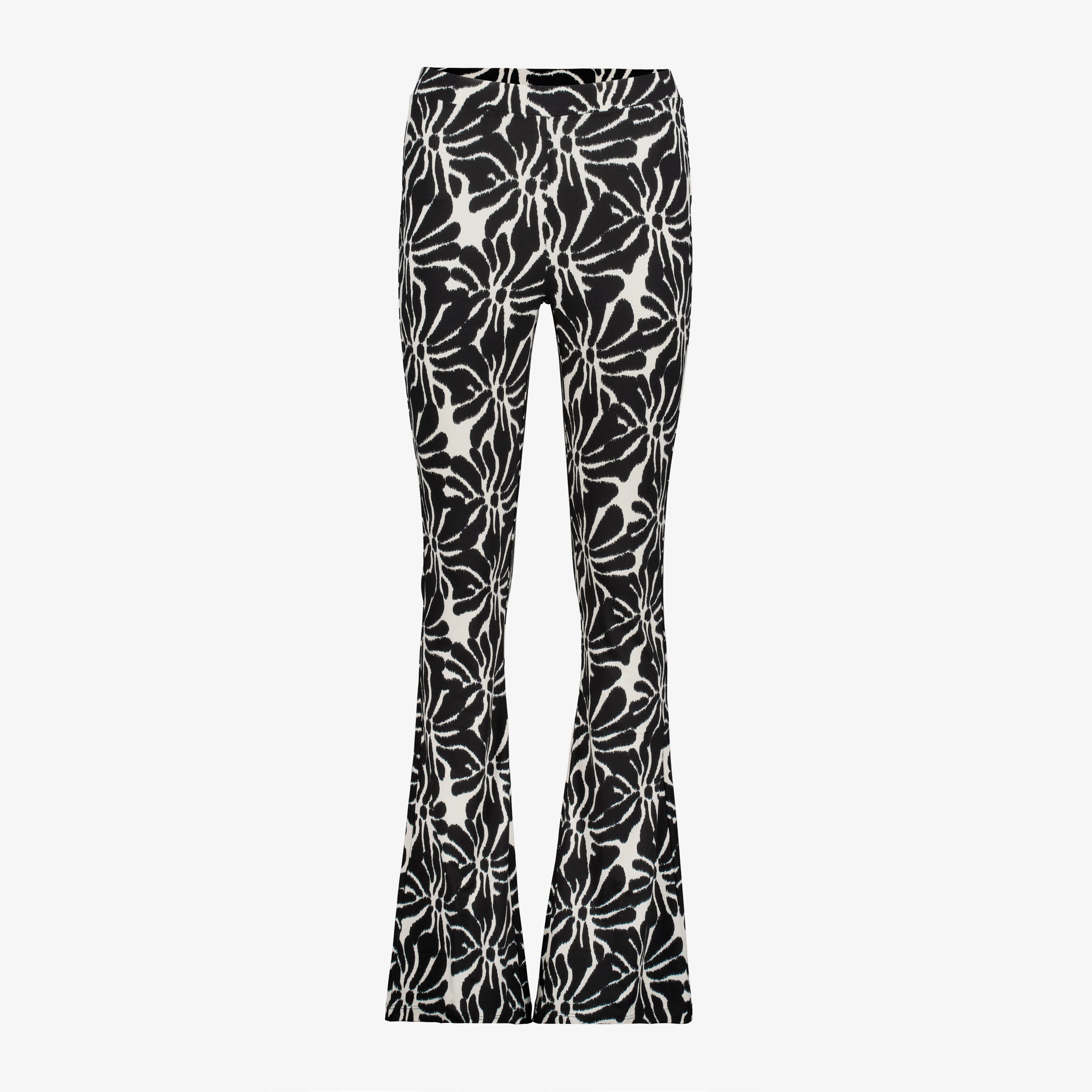 TwoDay dames flared broek met bloemenprint zwart broeken & shorts