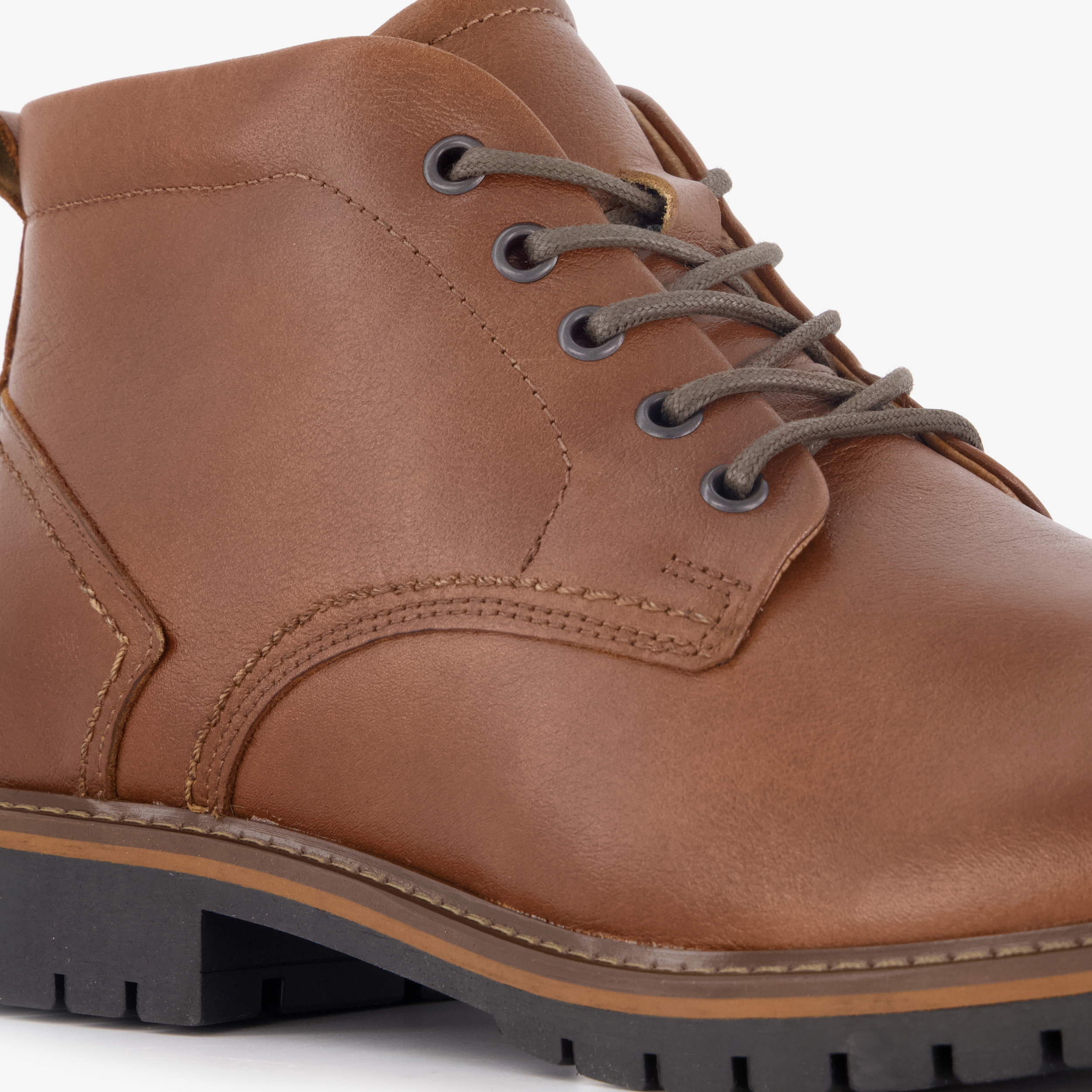 Van Beers leren heren veterboots cognac veterschoenen – foto 5