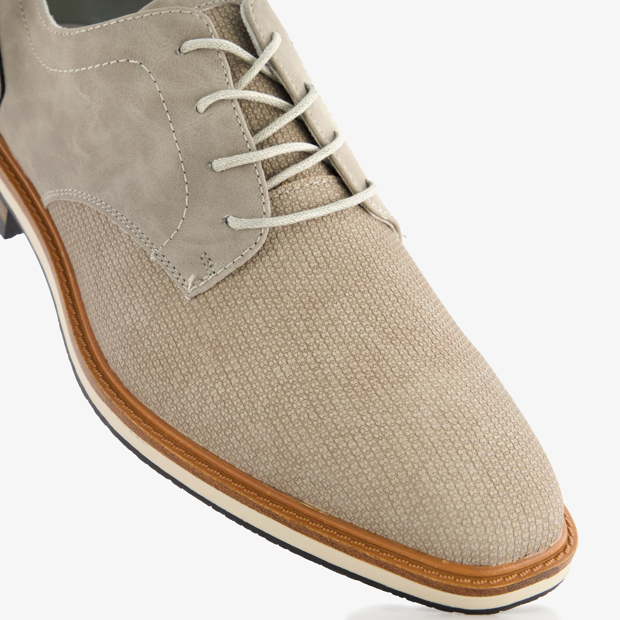 Emilio Salvatini heren veterschoenen met reliëf grijs nette schoenen – foto 5