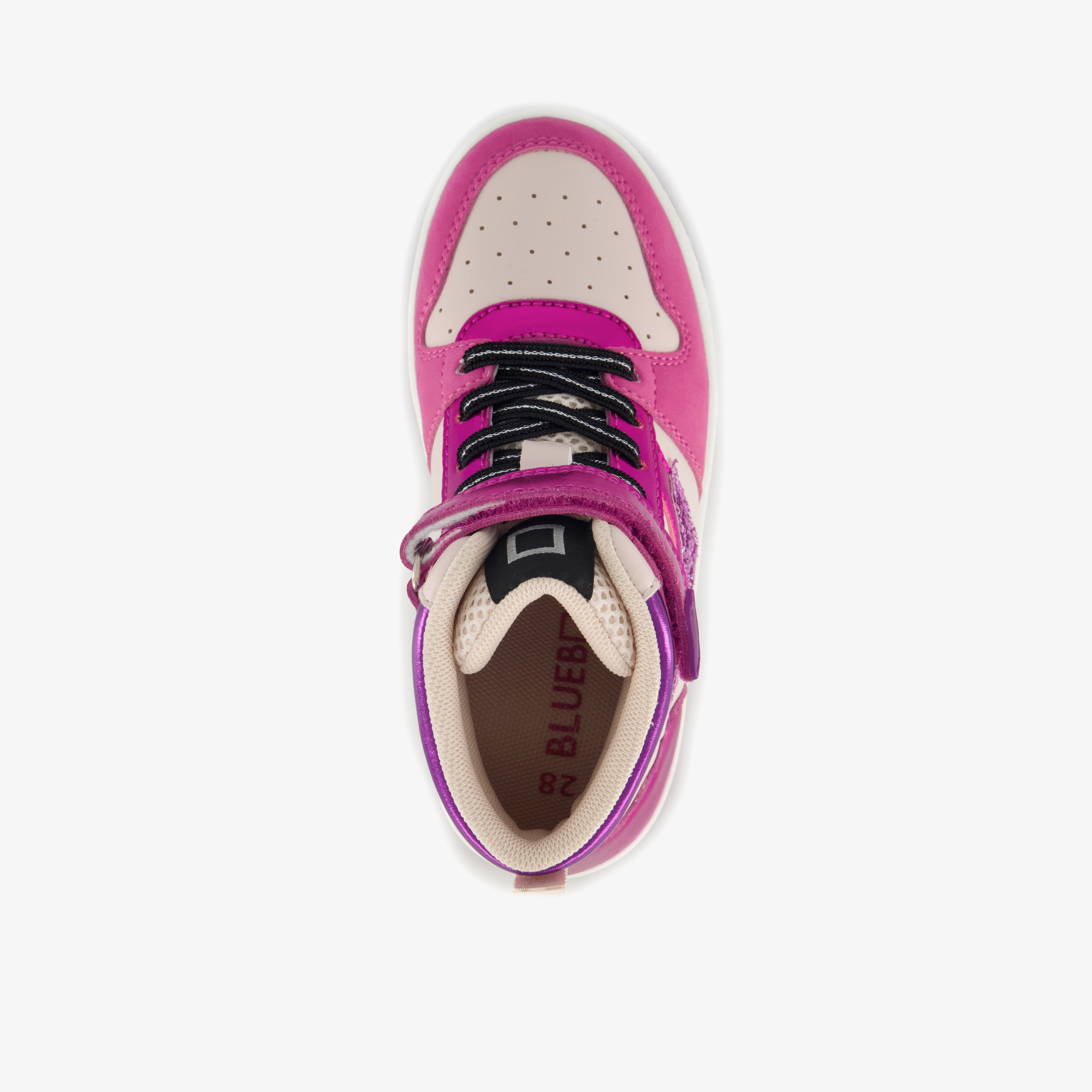 Blue Box hoge meisjes sneakers roze met glitters – foto 4