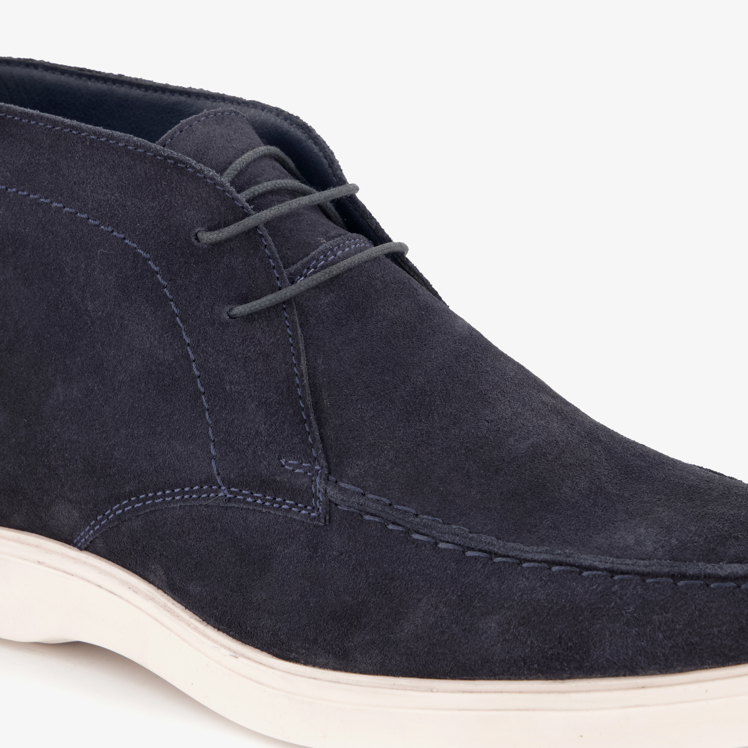 Van Beers suède heren veterschoenen donkerblauw – foto 5