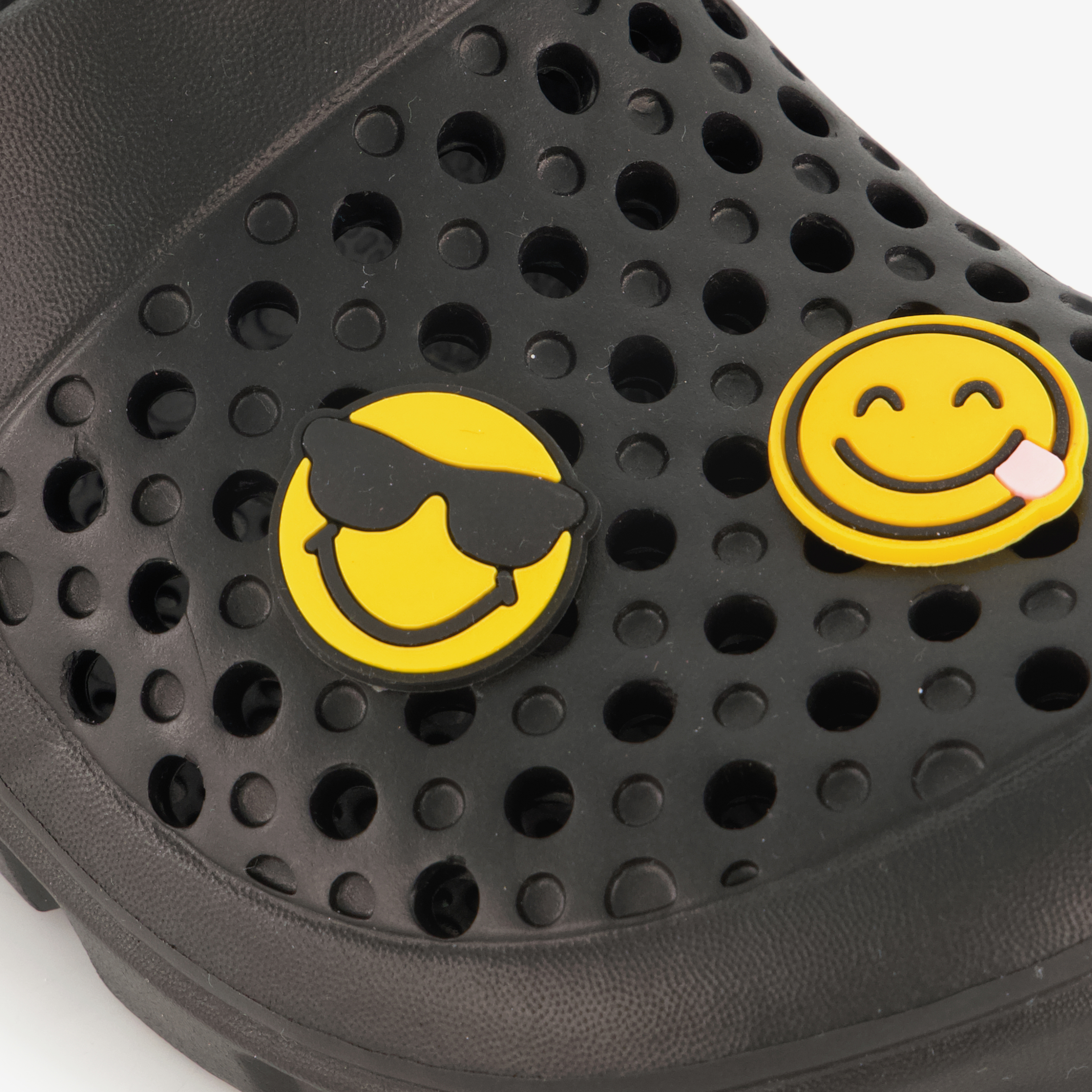 Jongens klompen met smileys zwart – foto 5