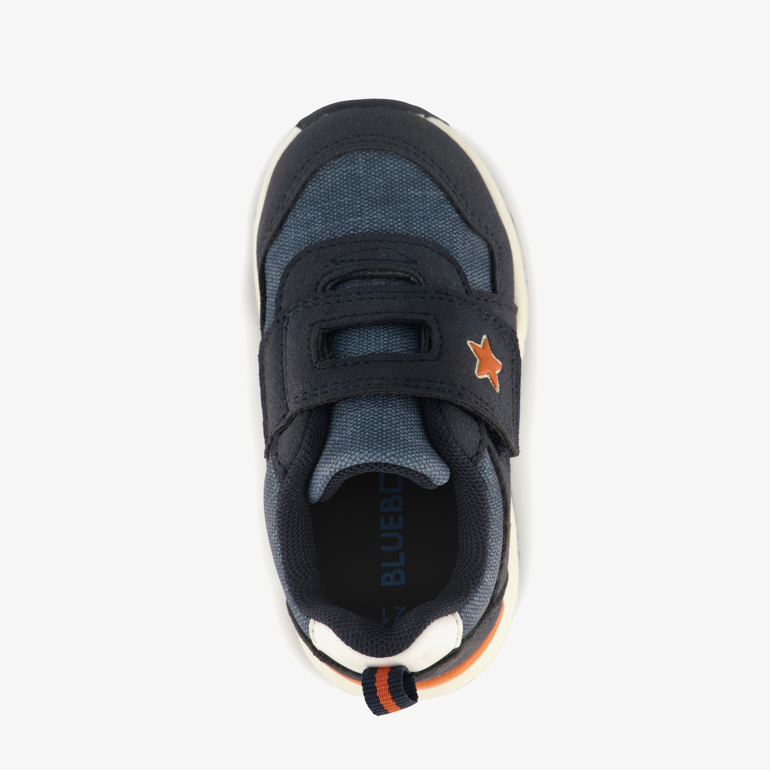 Blue Box kinder sneakers blauw oranje jongens – foto 4