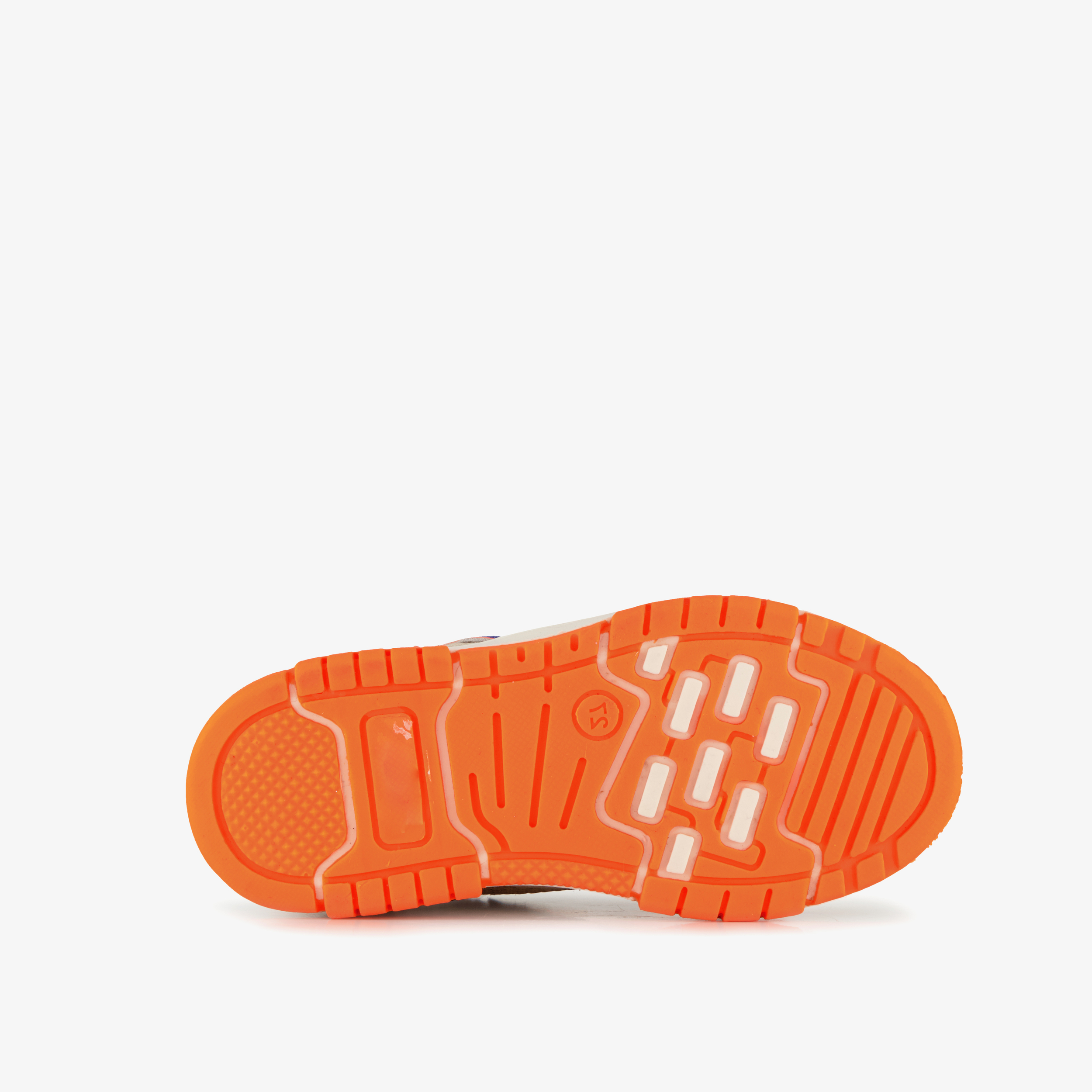 Braqeez leren jongens sneakers oranje blauw – foto 3