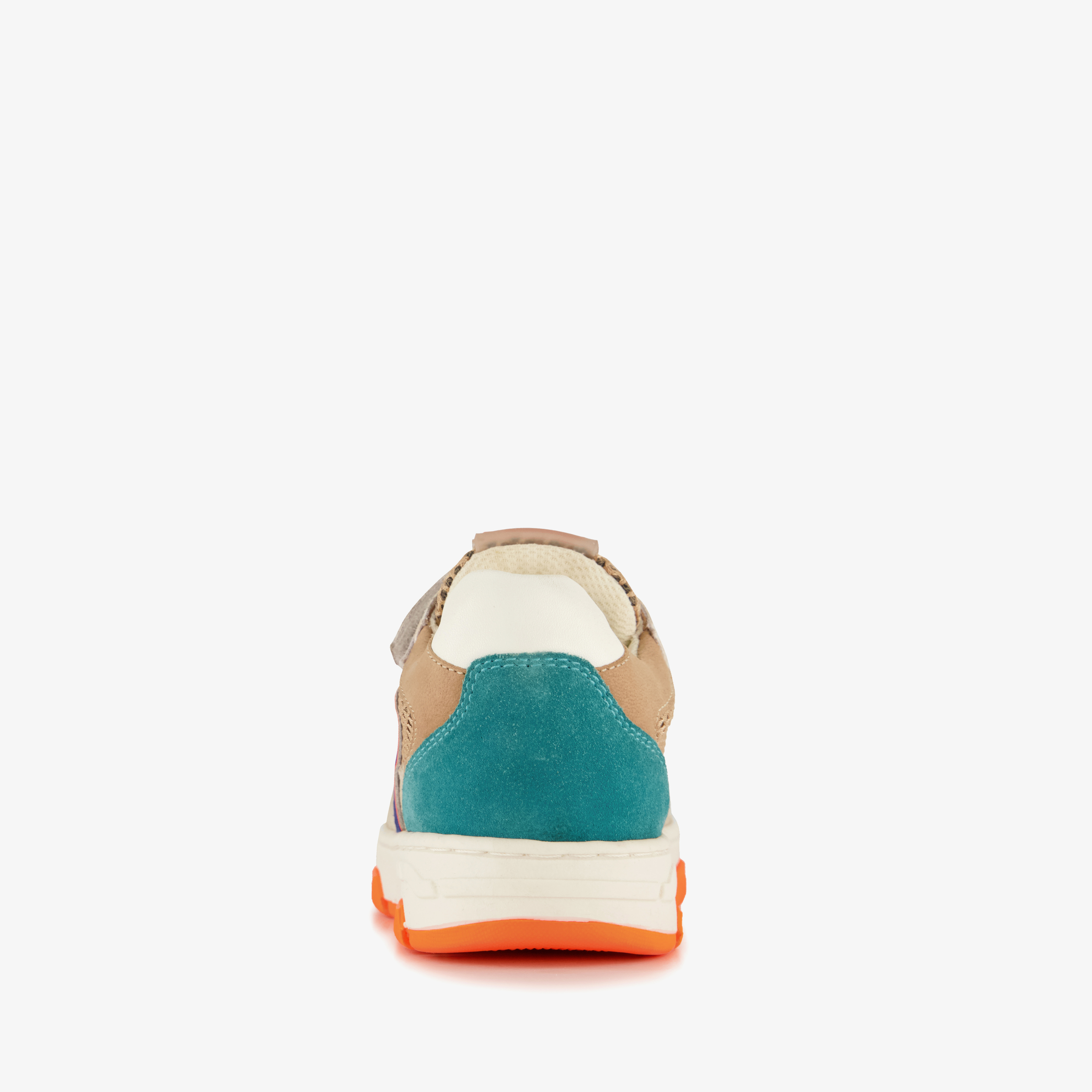 Braqeez leren jongens sneakers oranje blauw – foto 2