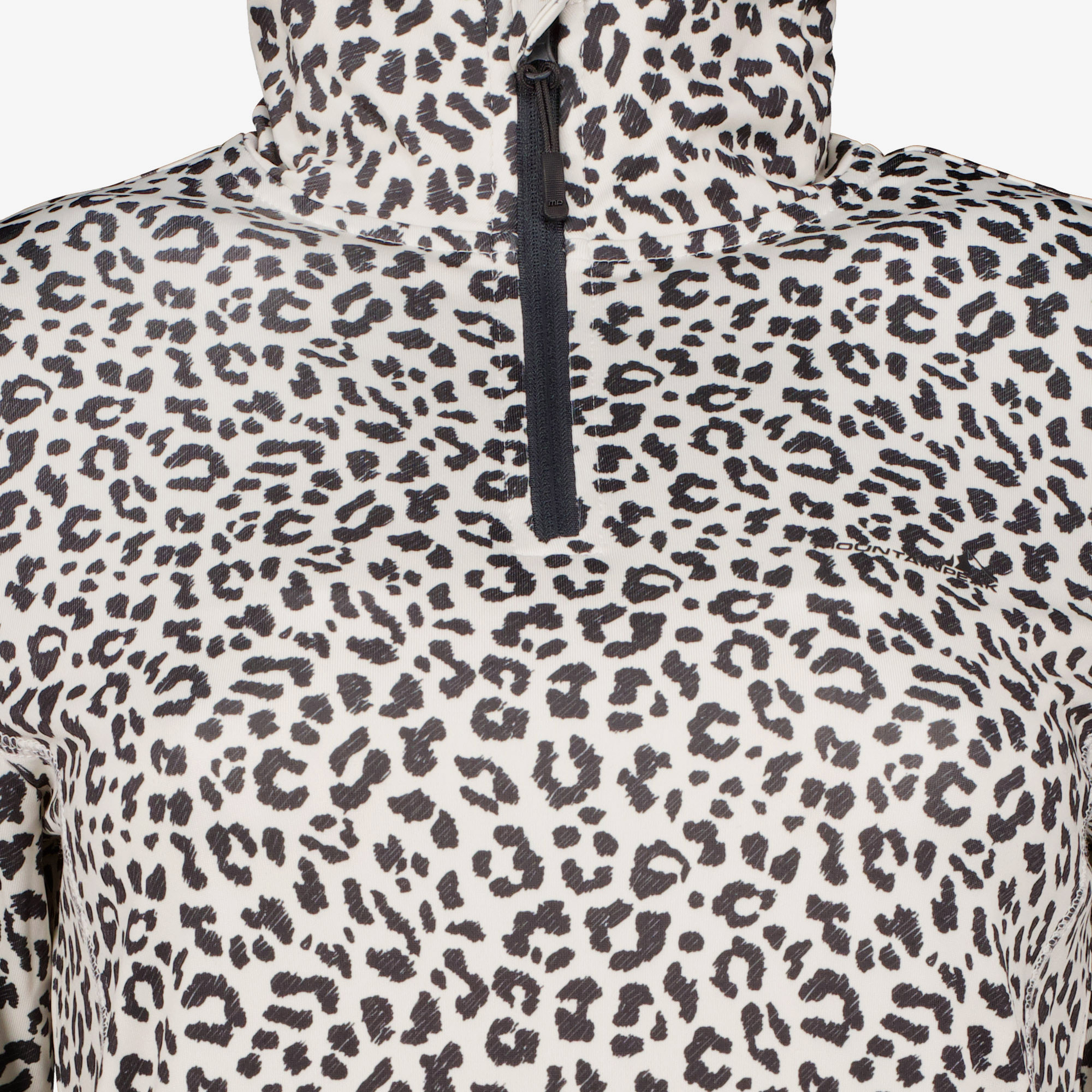 Mountain Peak dames skipully met rits luipaardprint ski-pullies – foto 2
