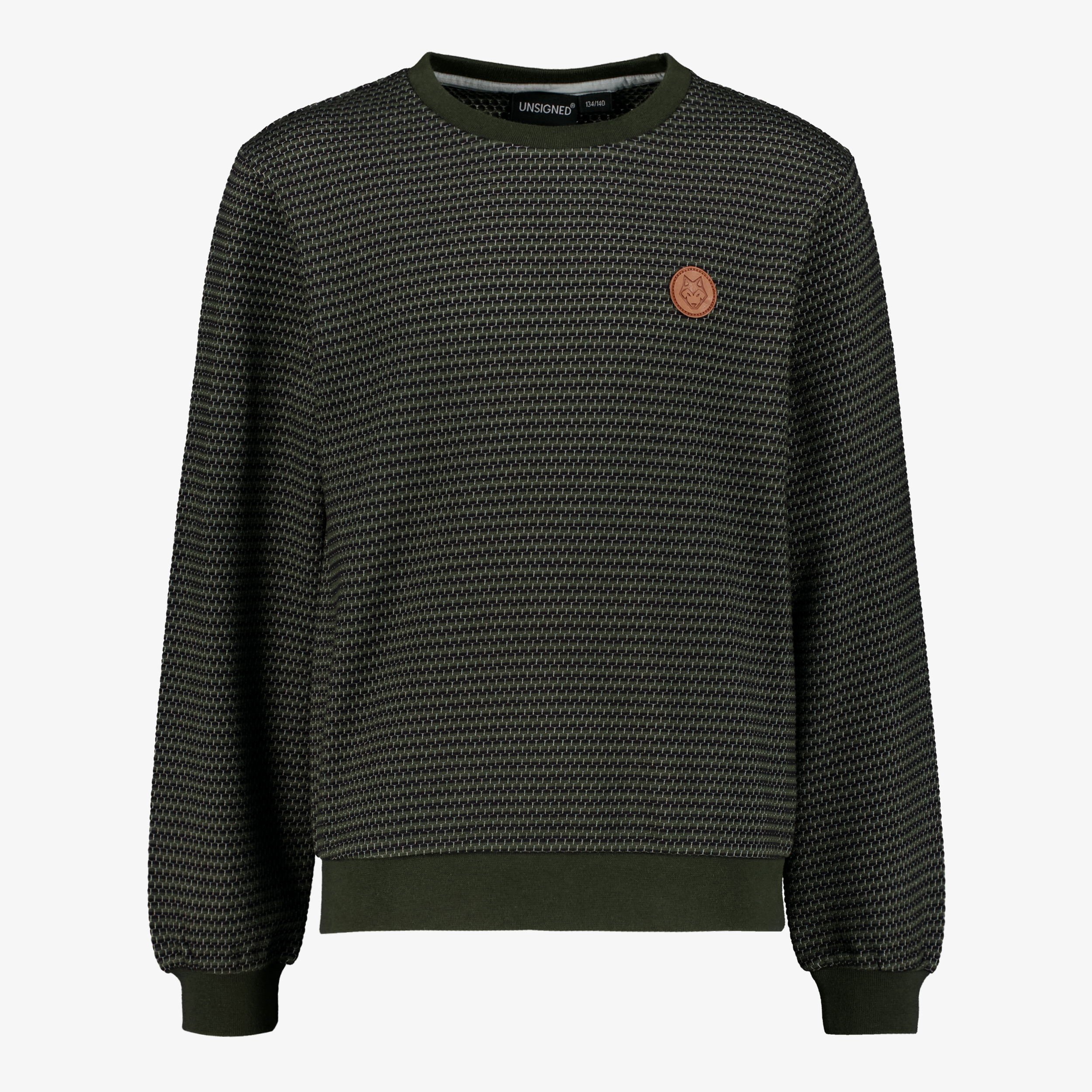 Unsigned jongens sweater groen truien & vesten